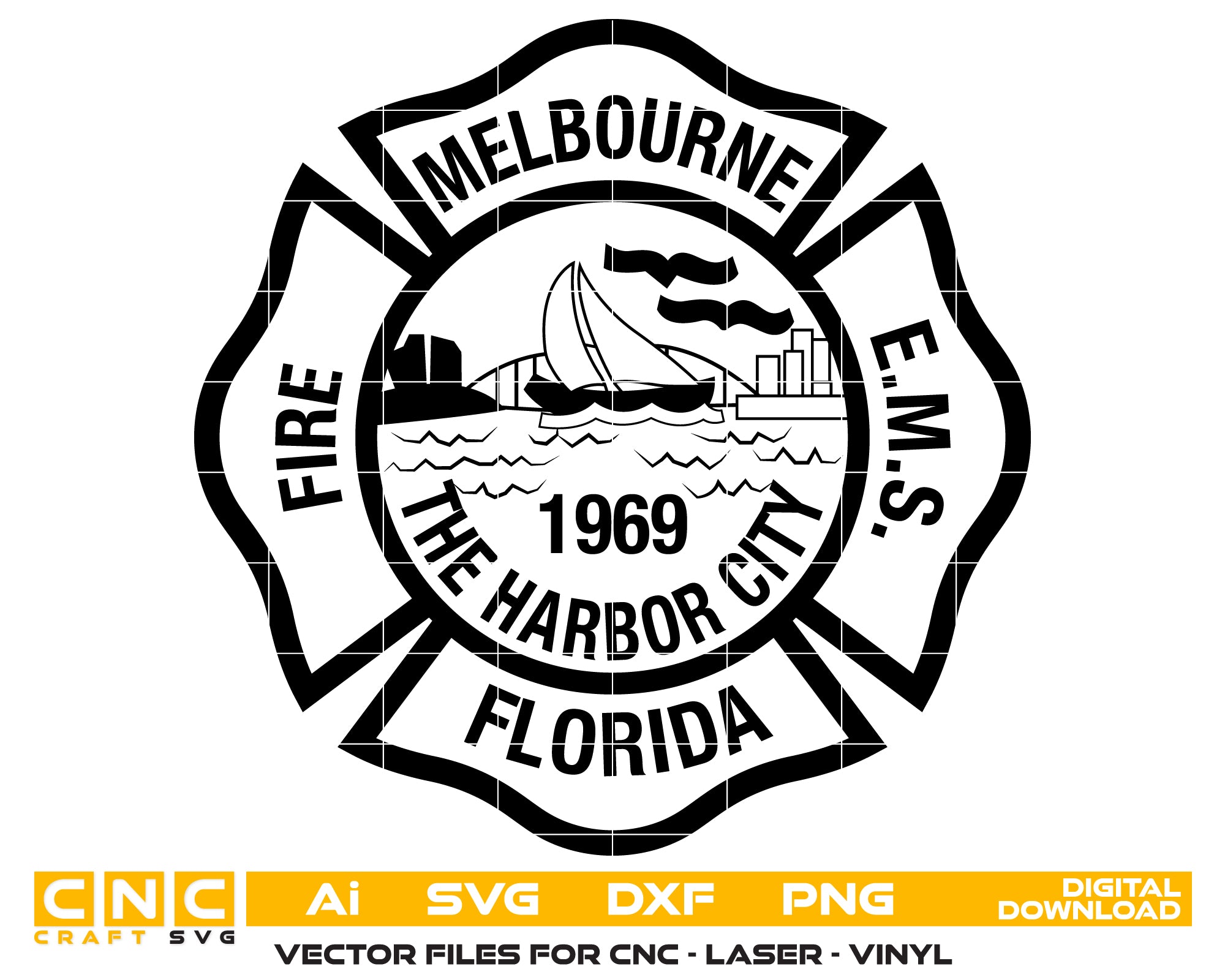 Melbourne Fl Fire Department Badge