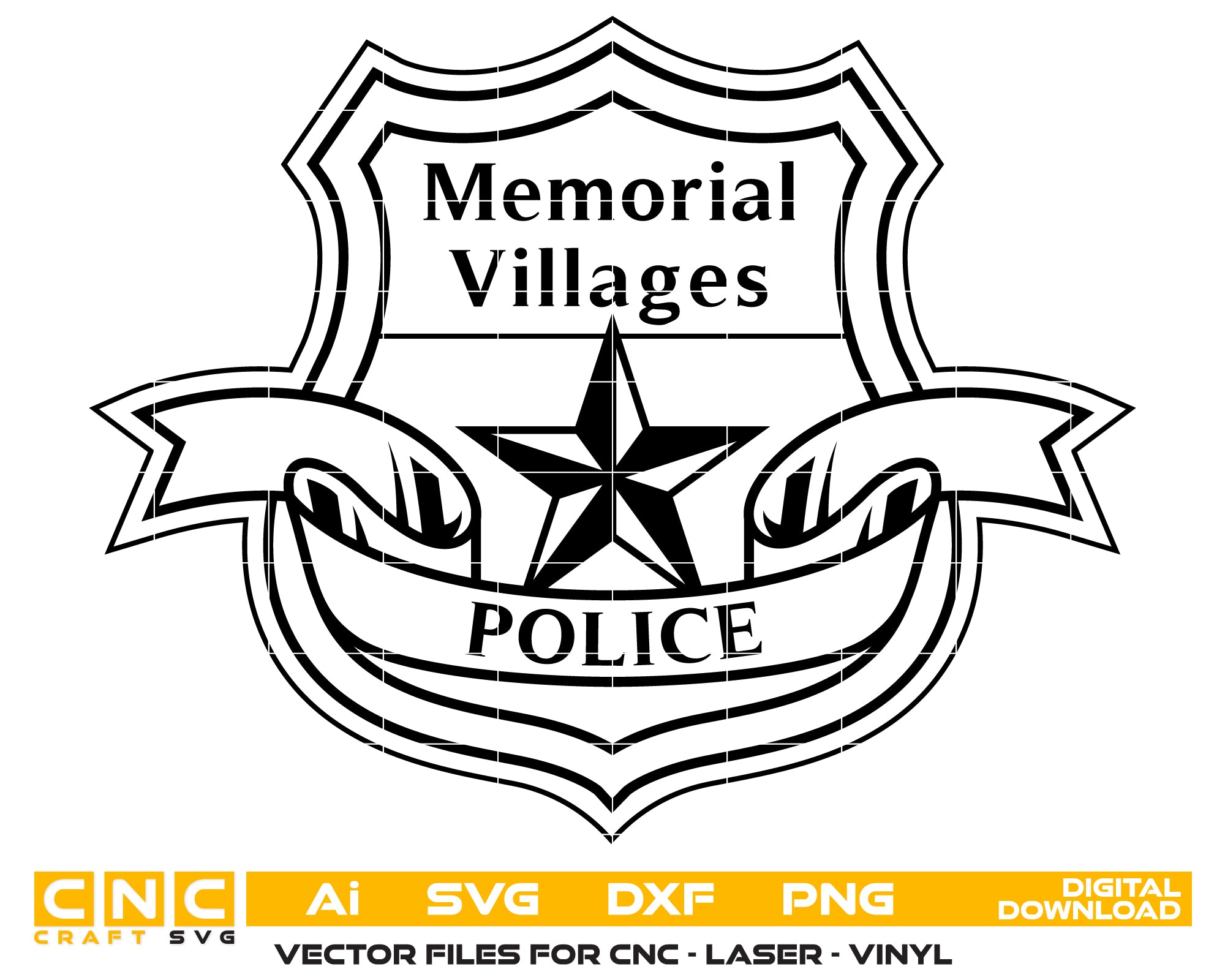 Memorial Village Police Department Logo SVG, Memorial Village PD Logo Vector, Texas Police Logo SVG, Law Enforcement Logo Design
