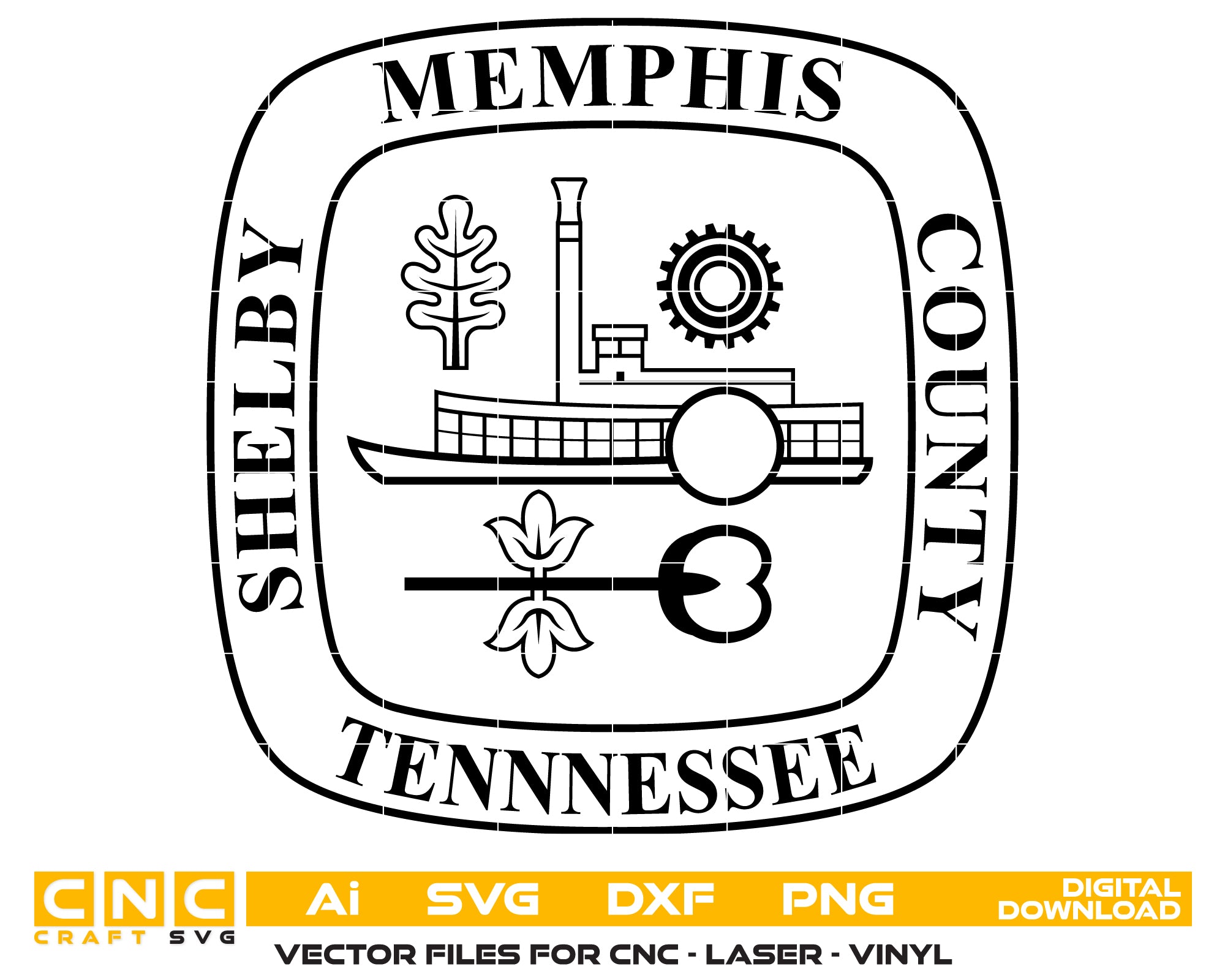 Memphis City Seal Svg