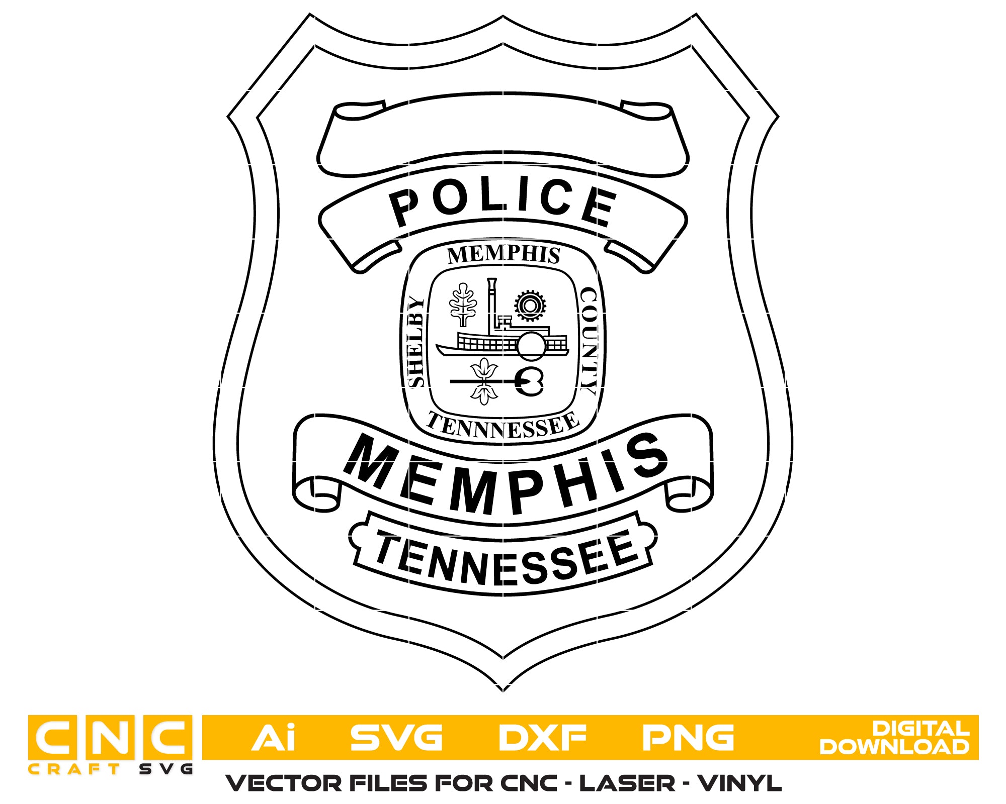 Memphis Tennessee Police Badge