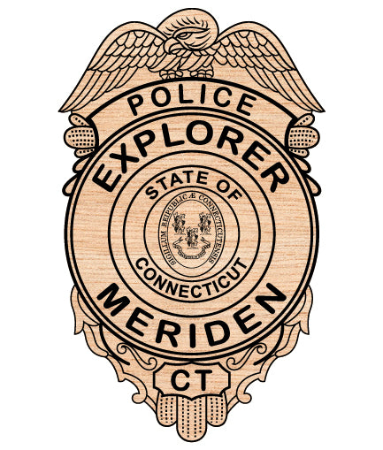 Meriden Police Explorer Badge SVG | Connecticut Law Enforcement Emblem Vector Digital Download