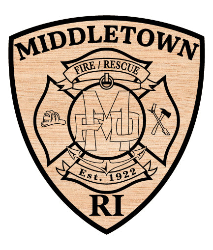 Middletown Fire Department Patch SVG | Rhode Island Firefighter Emblem Vector Digital Download
