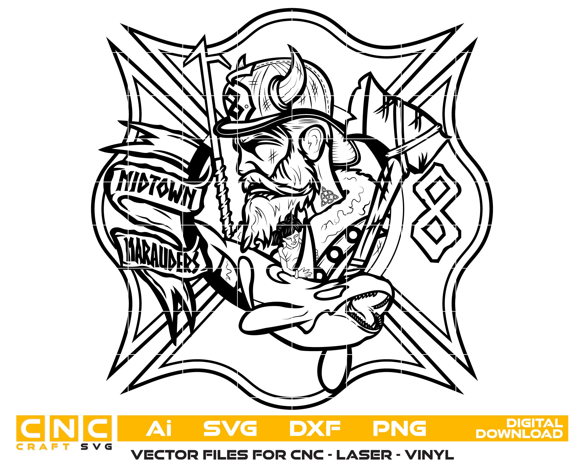 Midtown Marauders Firefighter Badge, Cape Coral