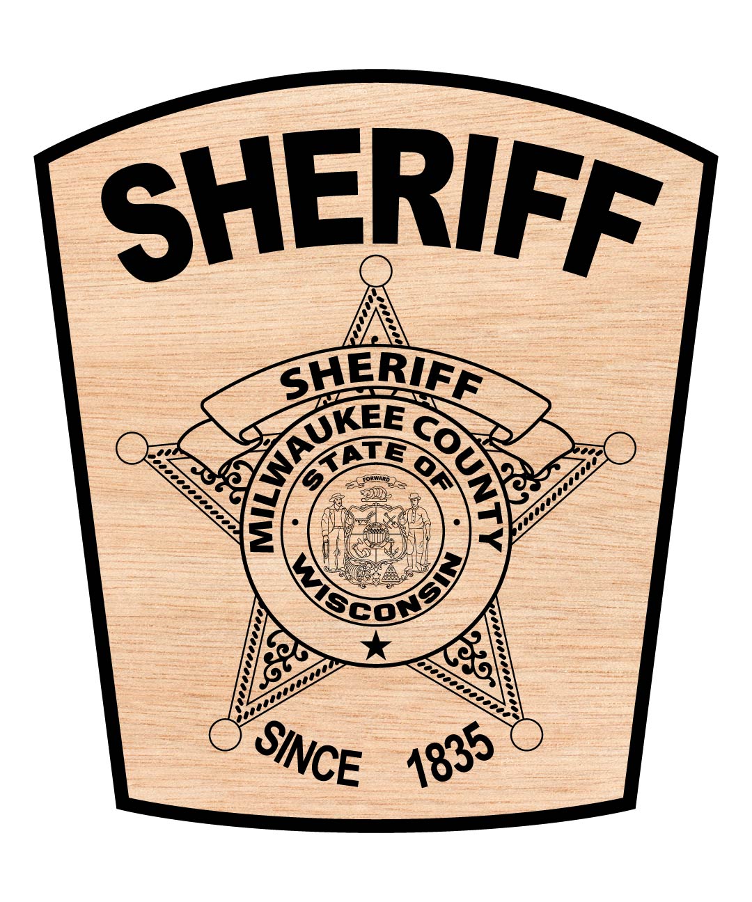 Milwaukee Sheriff Patch SVG, Milwaukee County Sheriff Patch Vector, Wisconsin Sheriff Patch SVG, Law Enforcement Patch File, Sheriff Patch Digital Design