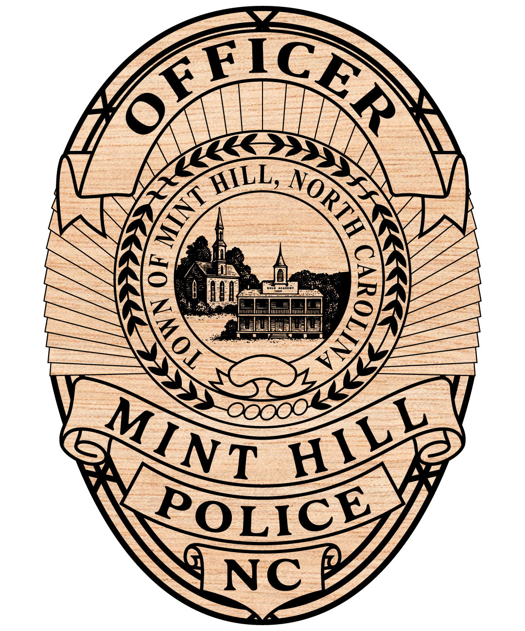 Mint Hill, North Carolina Police Officer Badge – Premium Vector Design
