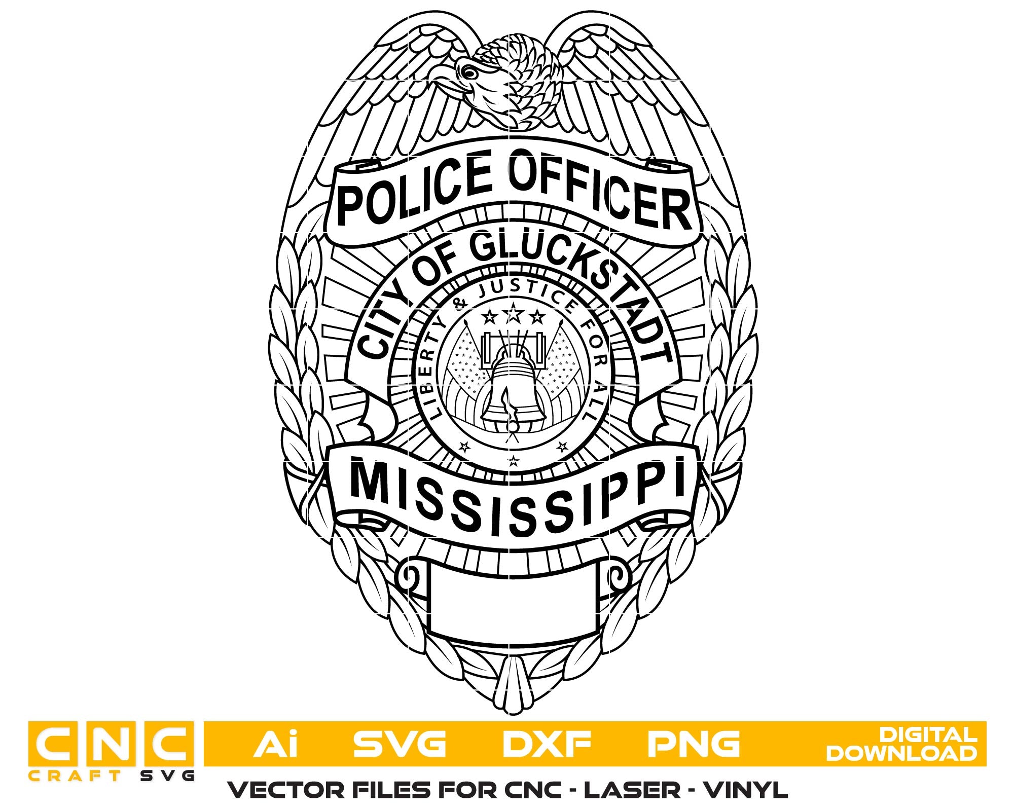 Mississippi Police Officer Badge, Police Badge, Police Officer Badge, Mississippi Police Badge