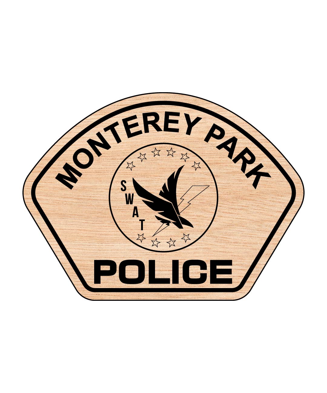 Monterey Park Police Badge SVG, Monterey Park Police Badge Vector, Police Badge SVG, Law Enforcement Badge Emblem, Police Shield Vector, Badge Engraving File