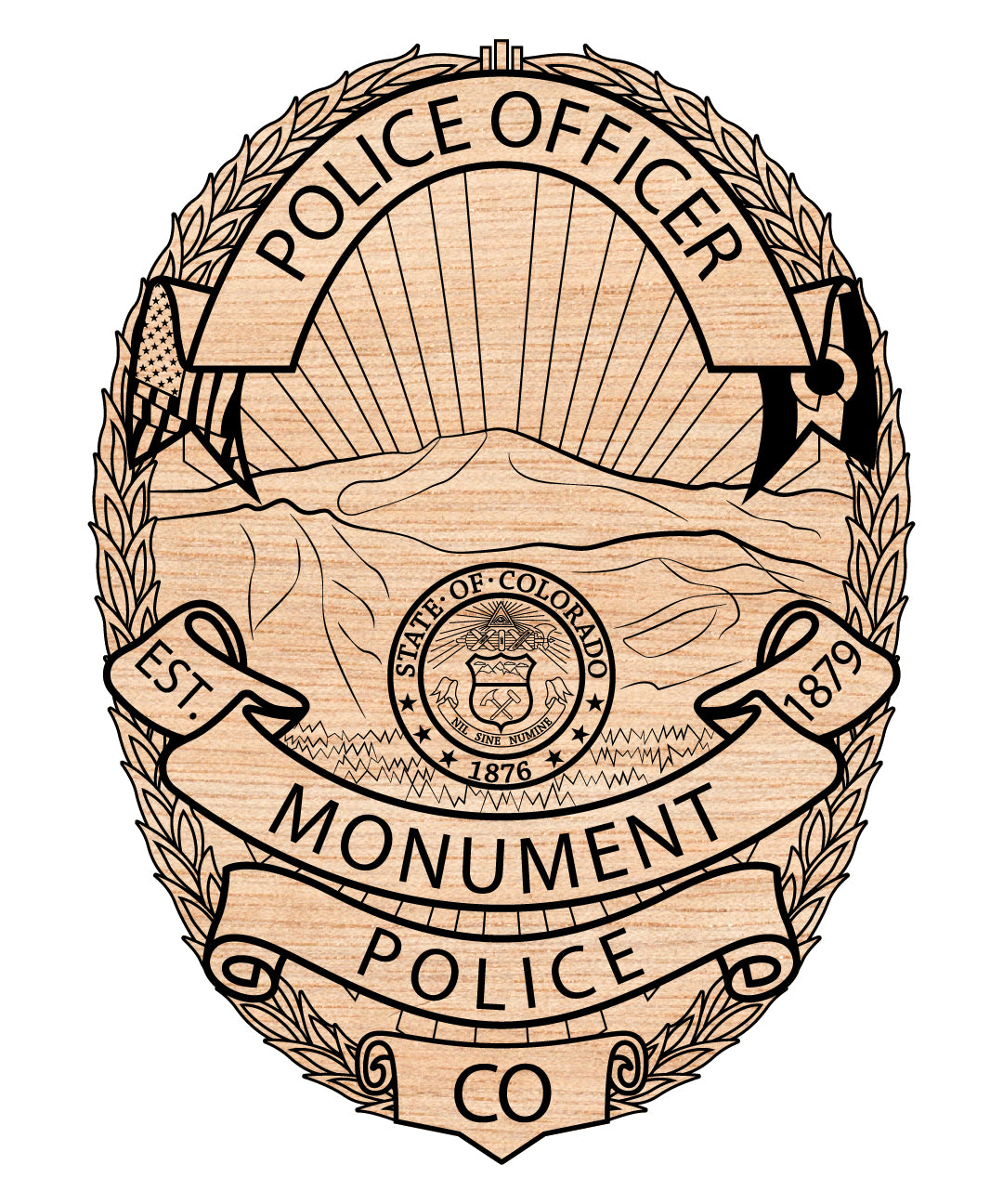 Monument Police Officer Badge