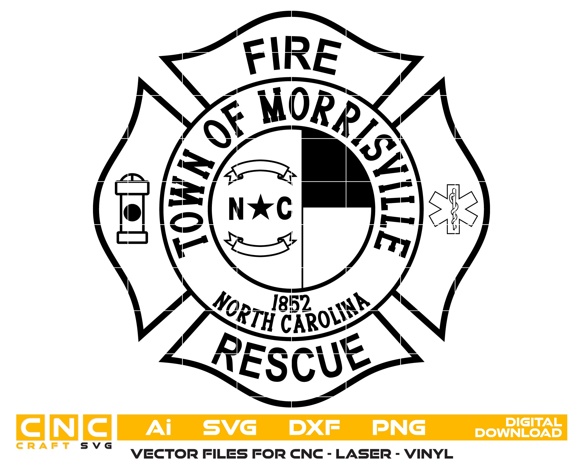 Morrisville Fire Rescue Department Badge