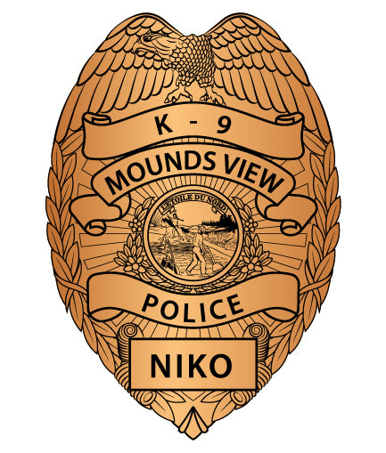 Mounds View K-9 Police Badge