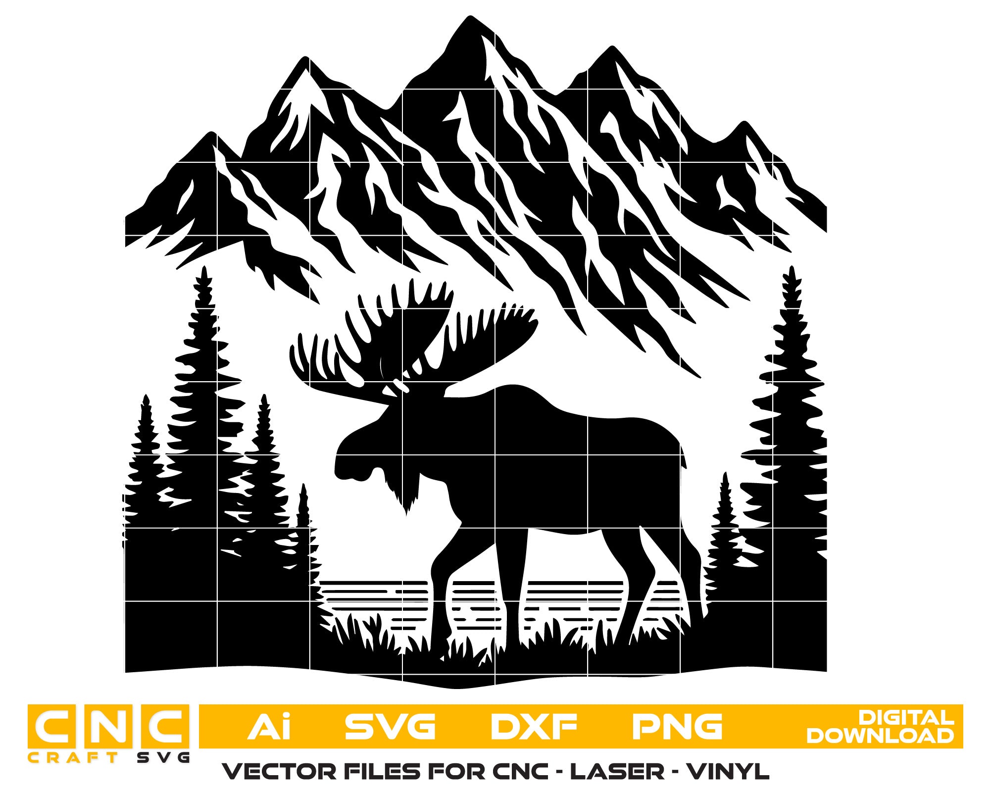 Mountain Moose SVG