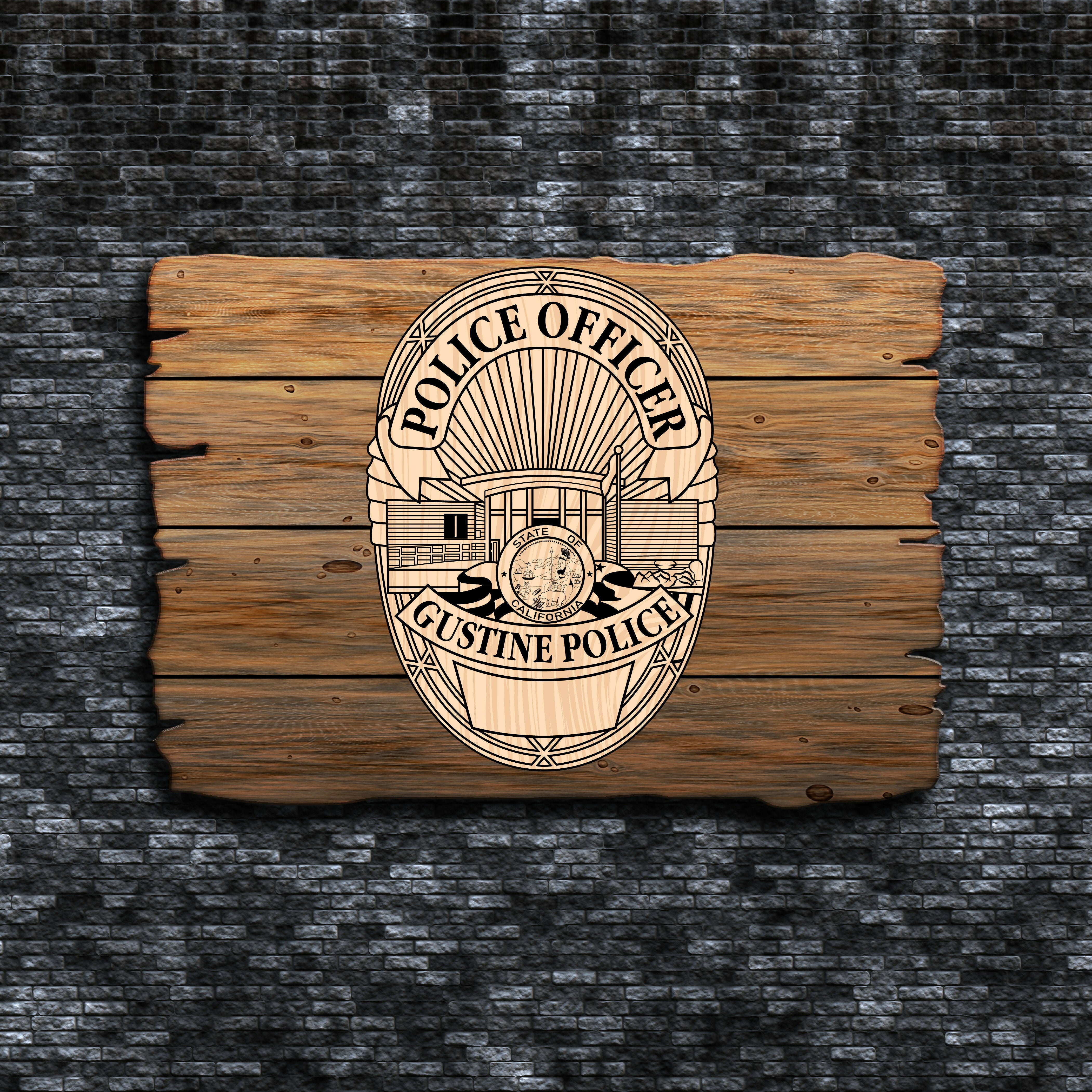 Gustine Police Officer Badg-01