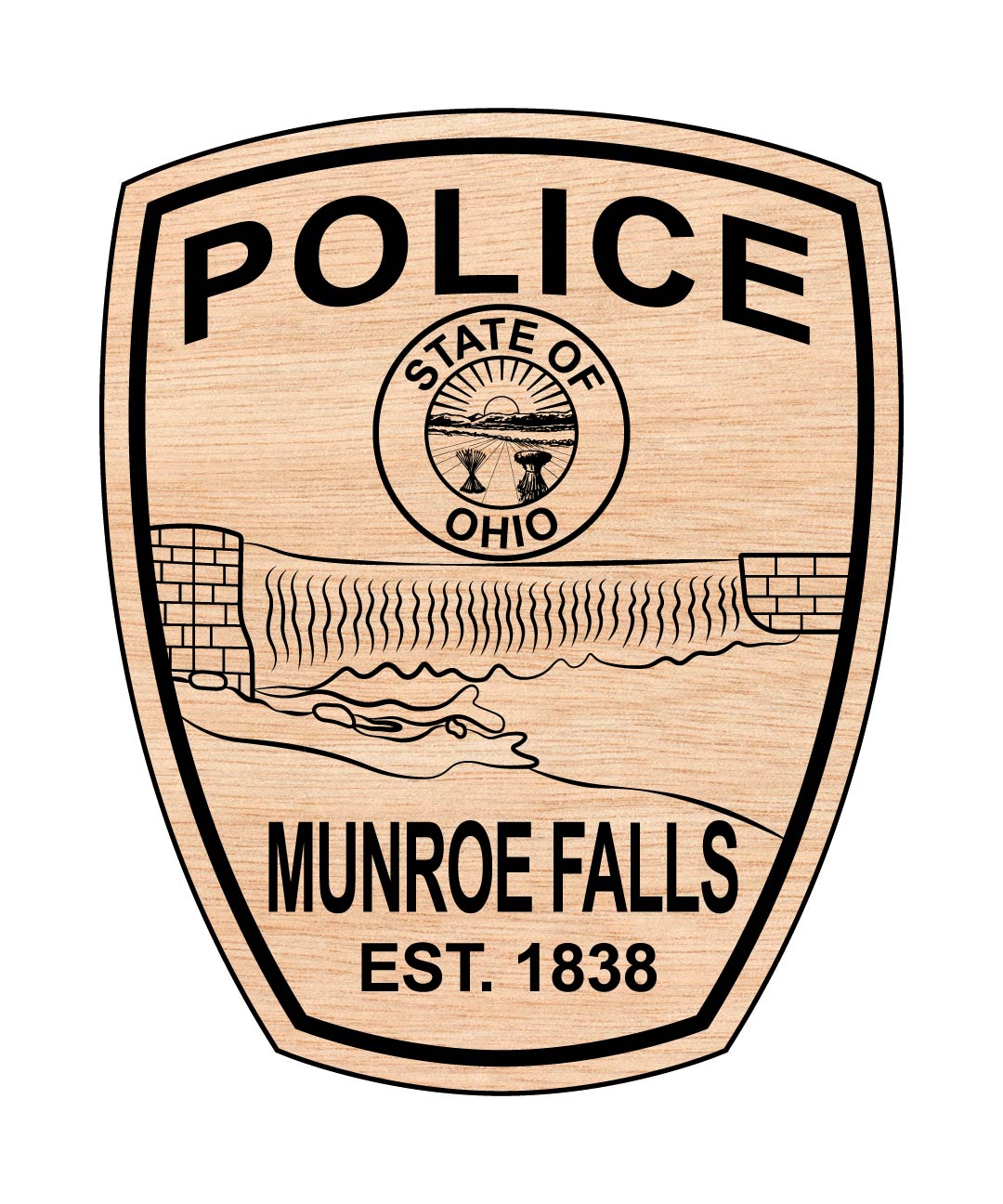 Munroe Falls Police Logo Vector, Police Department Logo SVG File, Munroe Falls Police Emblem Download, Police Logo for Engraving, Munroe Falls PD Vector Badge, Police Logo SVG for Cricut, Law Enforcement Logo Vector File, Police Department Emblem SVG, Munroe Falls Police Design for Laser Engraving