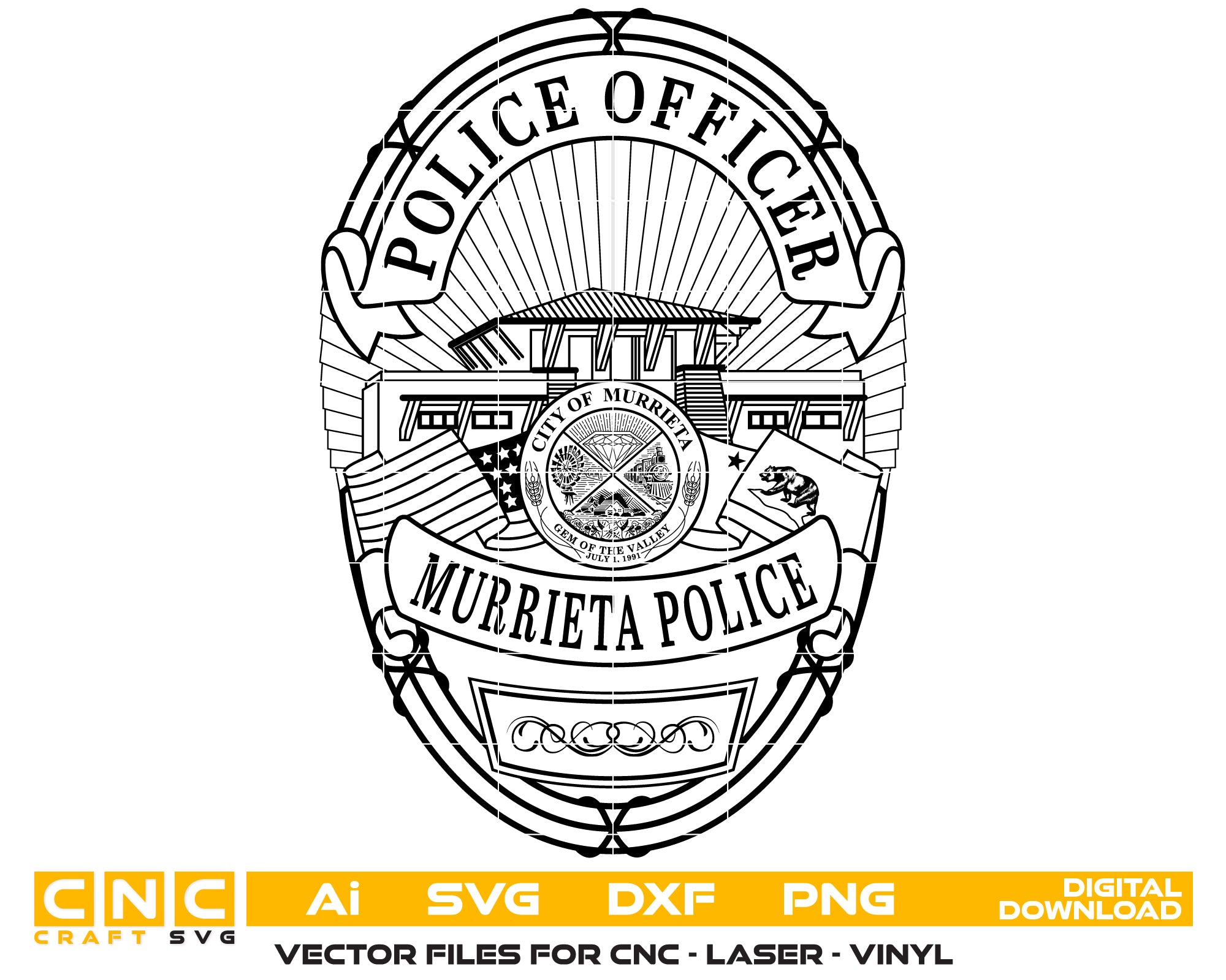 Murrieta Police Officer Badge