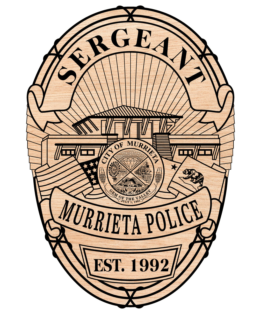Murrieta Police Sergeant Badge Svg