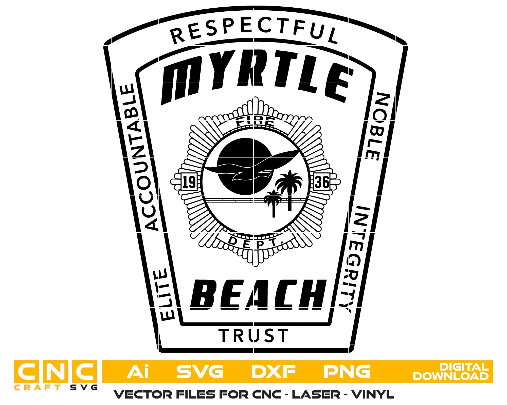 Myrtle Beach Fire Department Badge