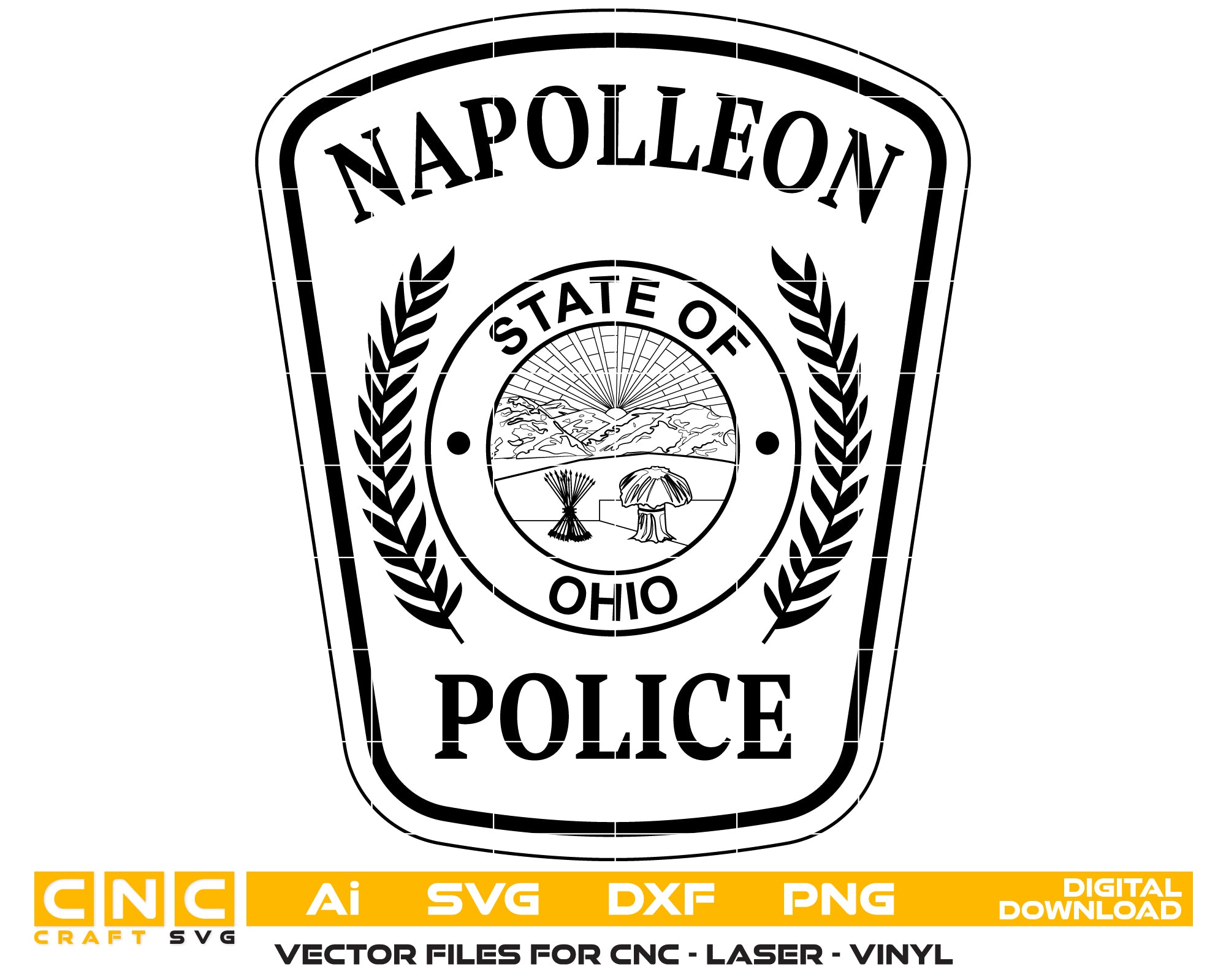 Napoleon City Police Department Patch SVG