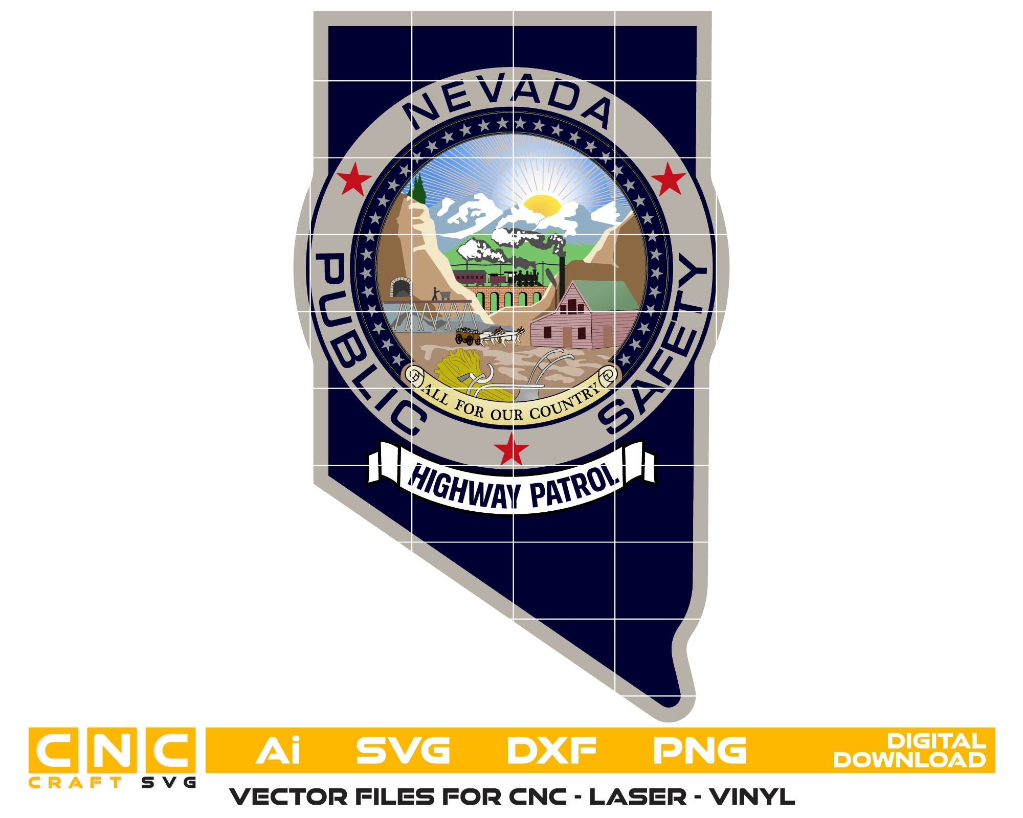 Nevada State Police Highway Patrol Patch SVG, Nevada Highway Patrol Patch Vector, State Police Patch SVG Nevada, Nevada Law Enforcement Patch Vector, Highway Patrol Badge Nevada