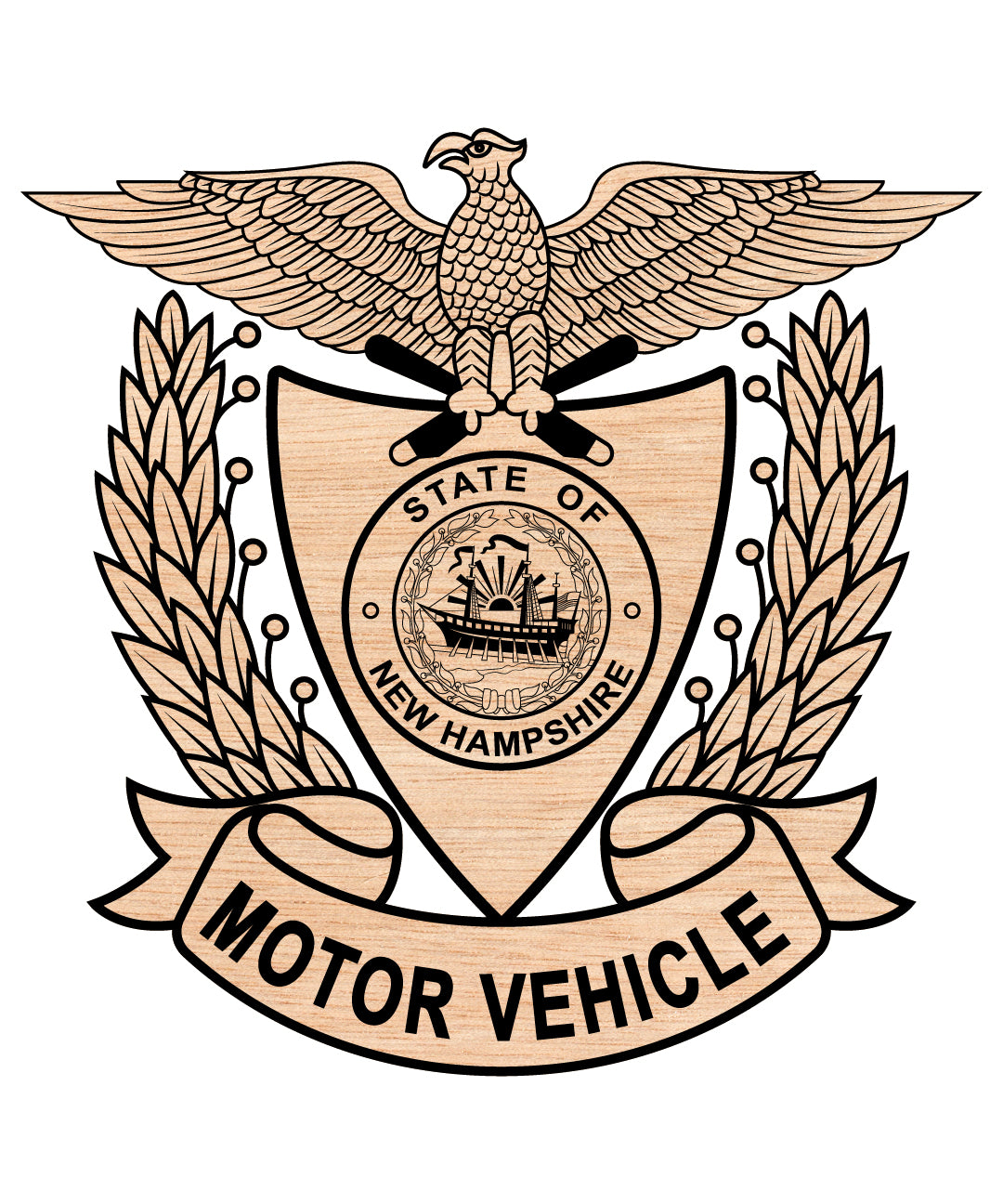 New Hampshire Police Motor unit Badge