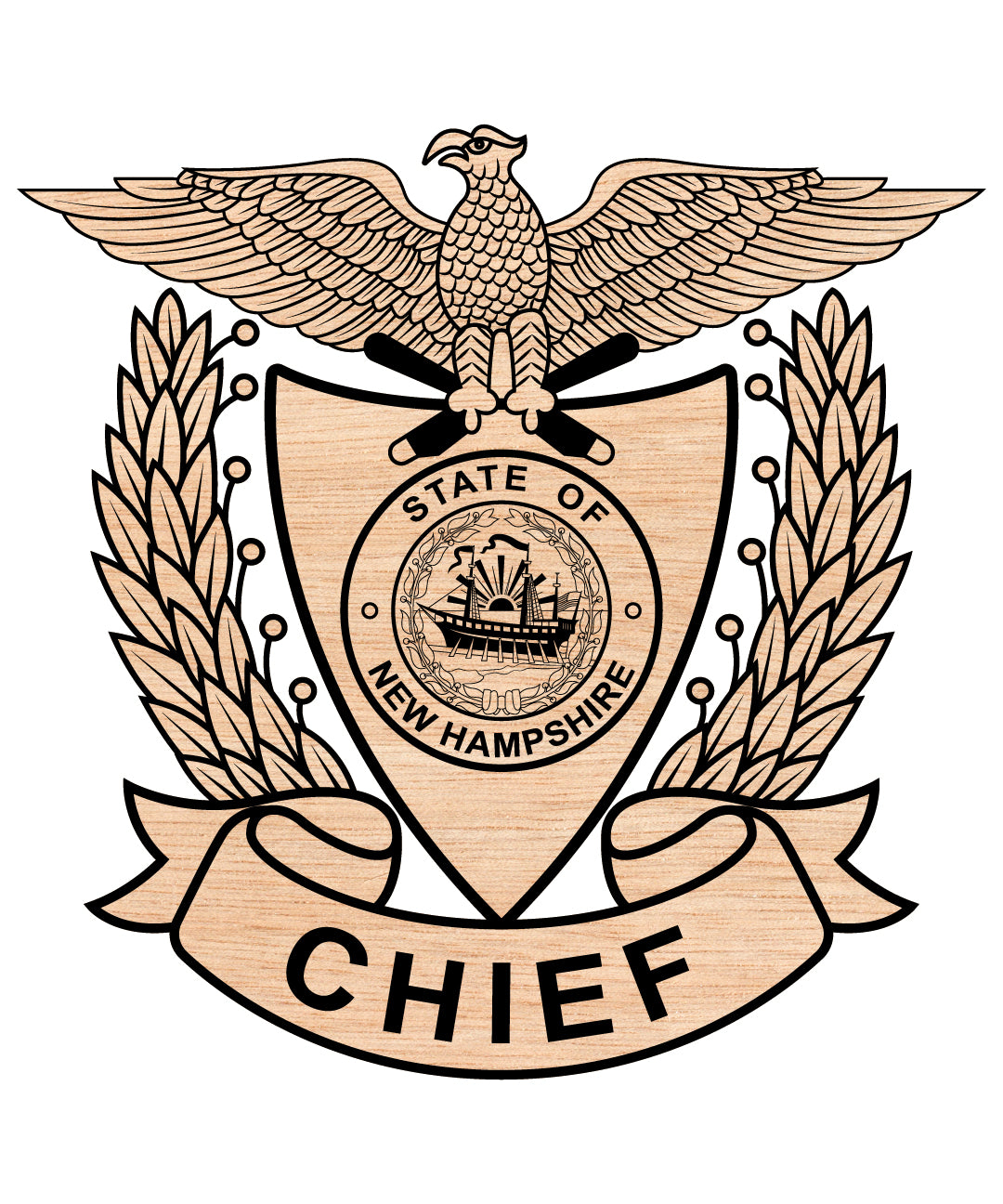 New Hampshire State Police Chief Badge SVG