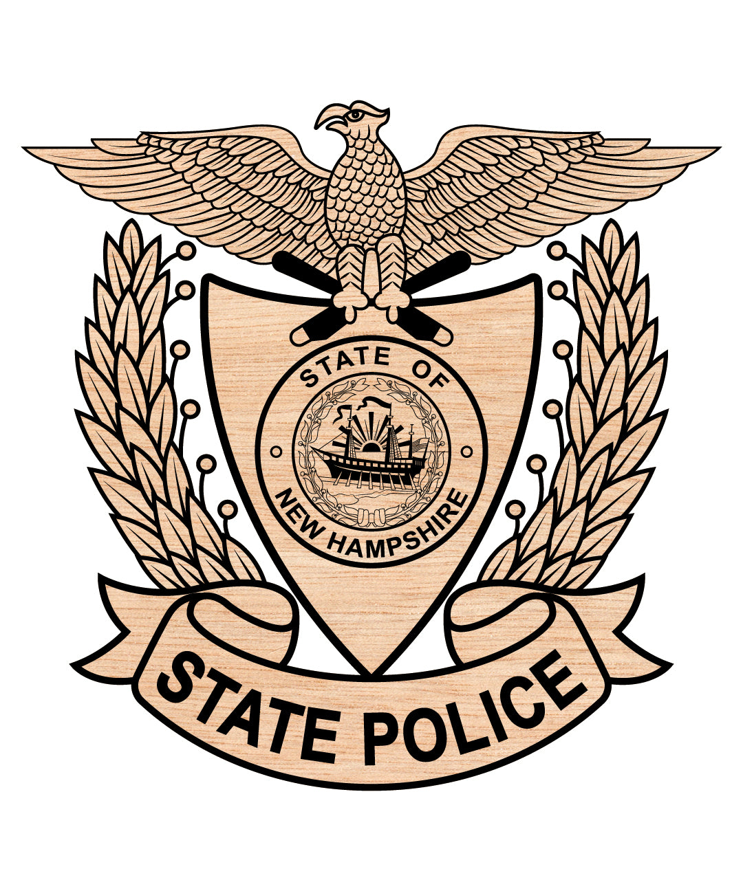 New Hampshire State Police Hat Logo