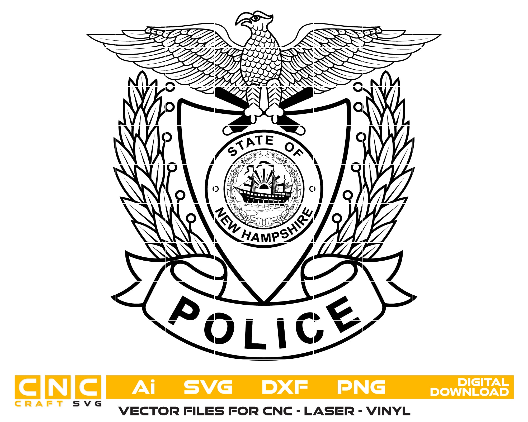 New Hampshire Police Badge