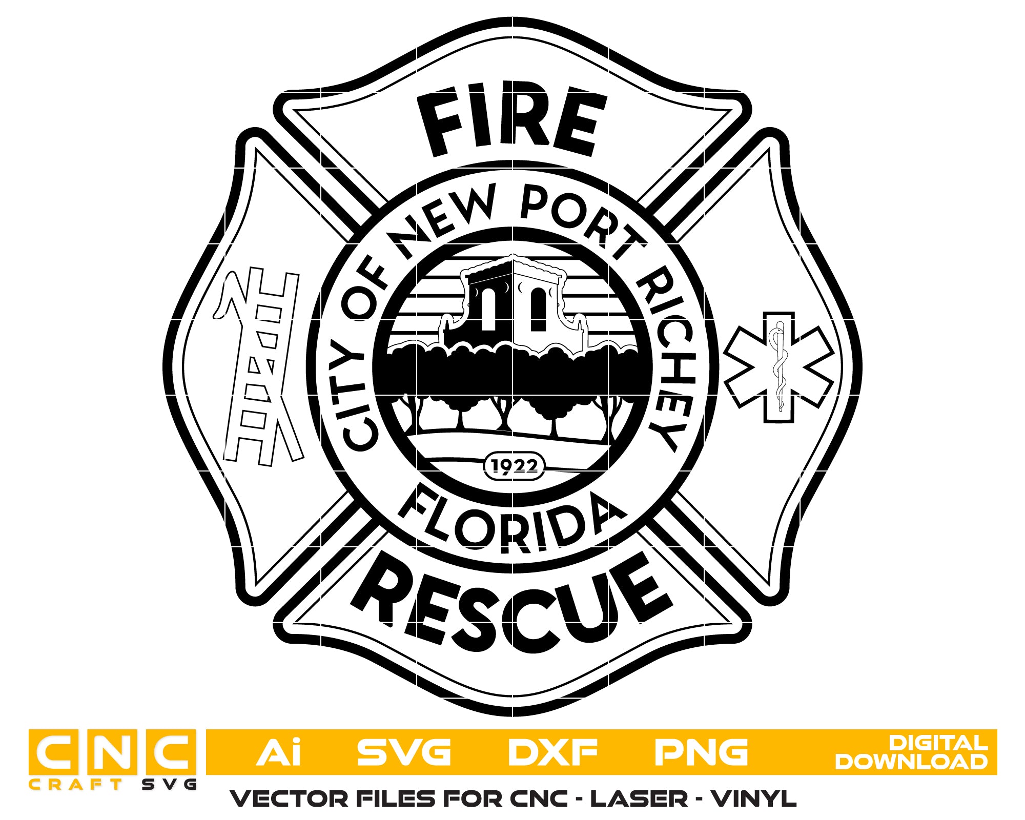New Port Richey Fire Department Badge