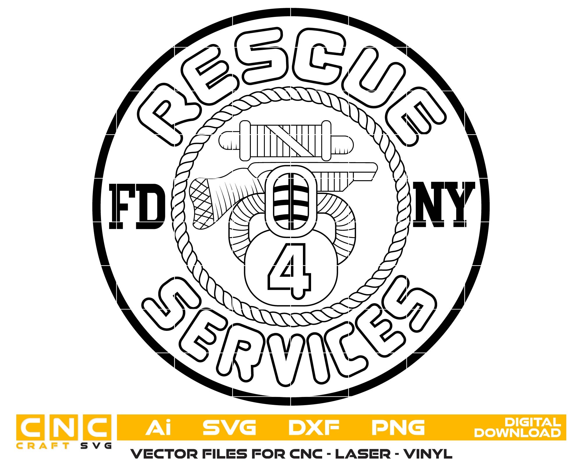 New York City Fire Dept Rescue 4 Patch