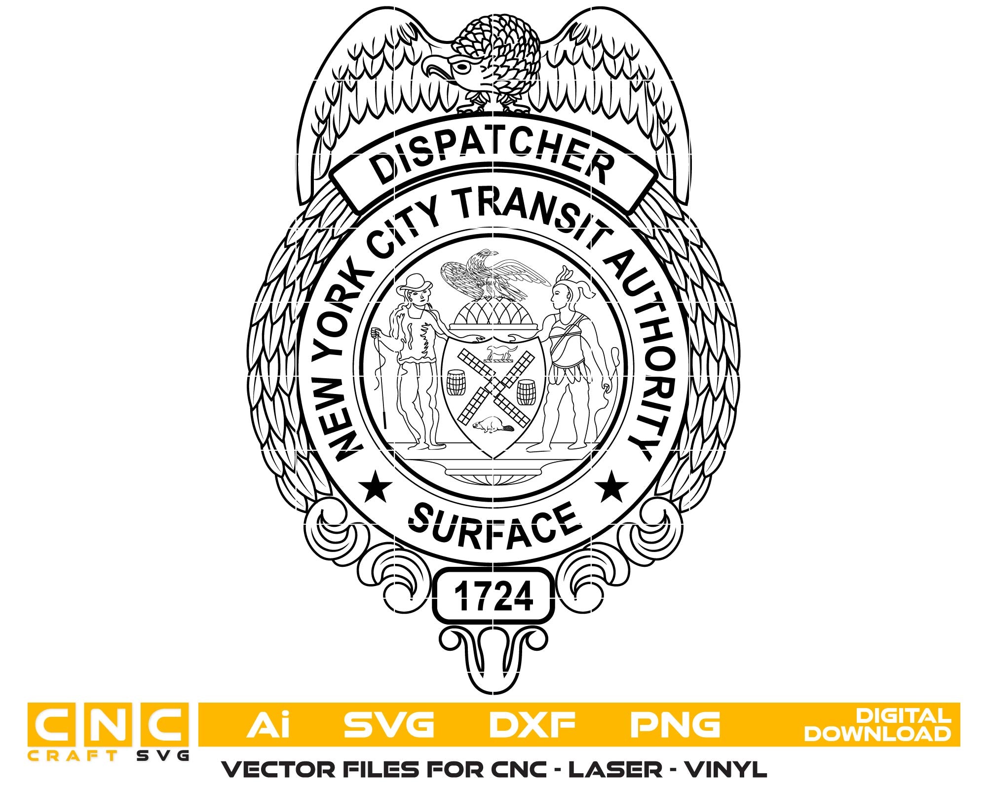 New York City Transit Authority Dispatcher Badge