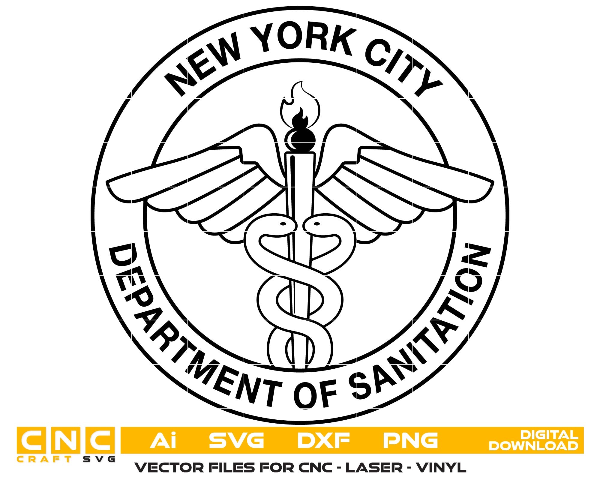 New York City Sanitation Department Logo SVG, NYC Sanitation Emblem Vector, Department Of Sanitation NYC Logo SVG, Sanitation Worker Emblem Vector, NYC Municipal Logo