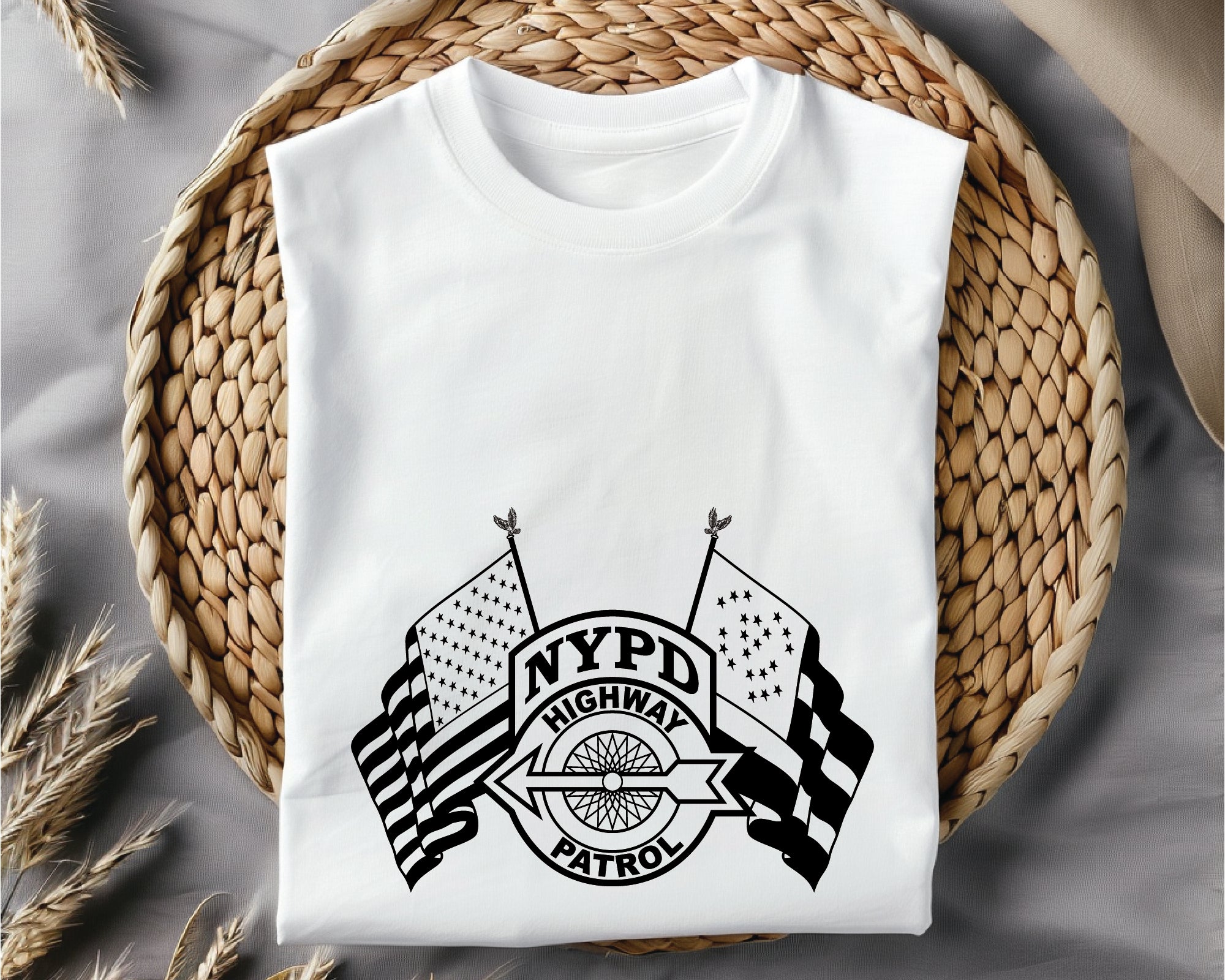 NYPD Highway Patrol Logo SVG digital download, New York Police Highway Patrol badge vector design for Cricut and Silhouette.
