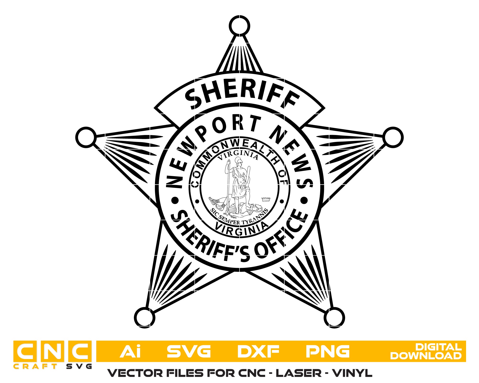 Newport News Sheriff Badge SVG
Newport News Sheriff Badge Vector
Newport News Sheriff Emblem Design
Sheriff Badge SVG Newport News
Newport News Sheriff Emblem