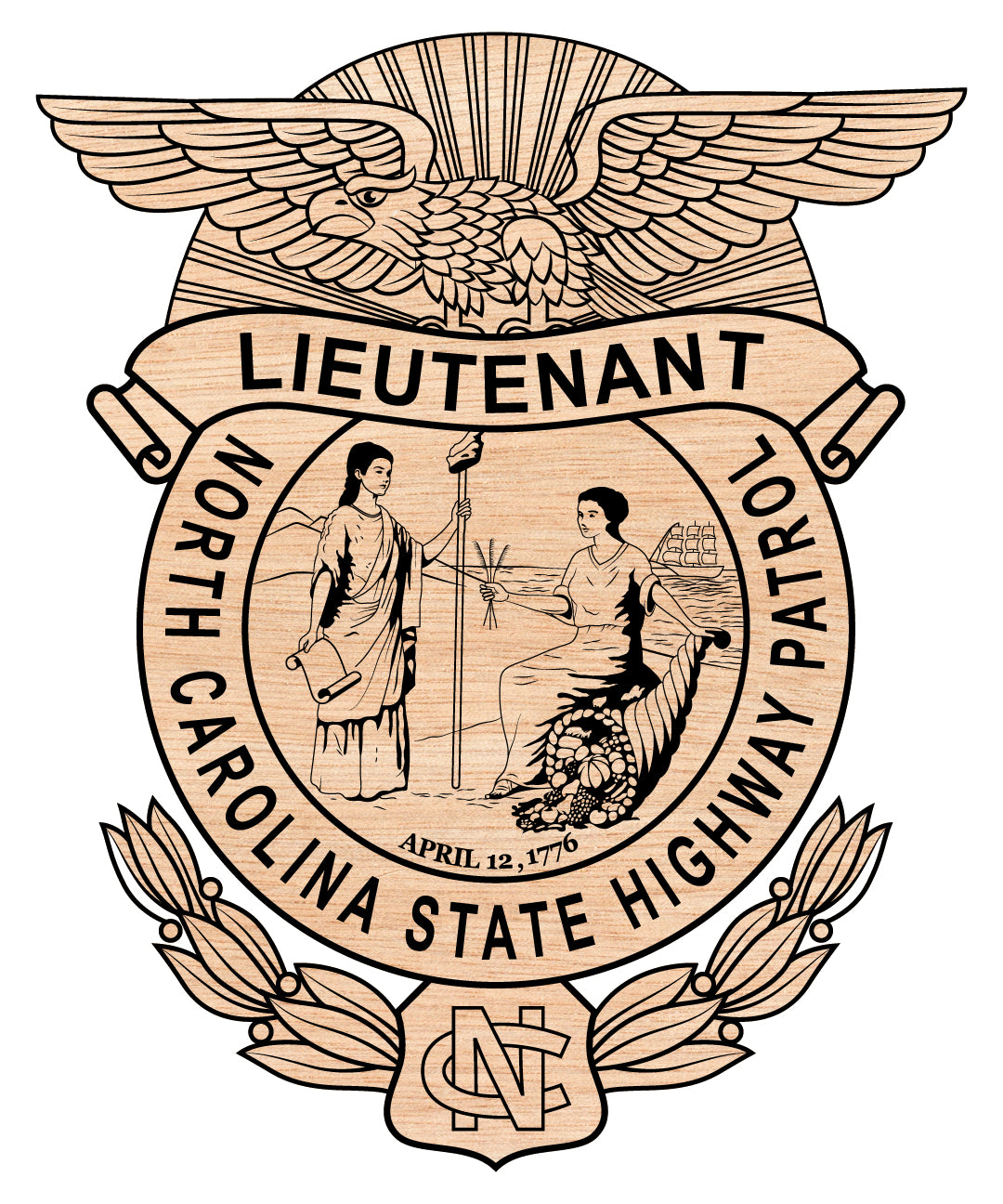 North Carolina State Highway Patrol Lieutenant Badge