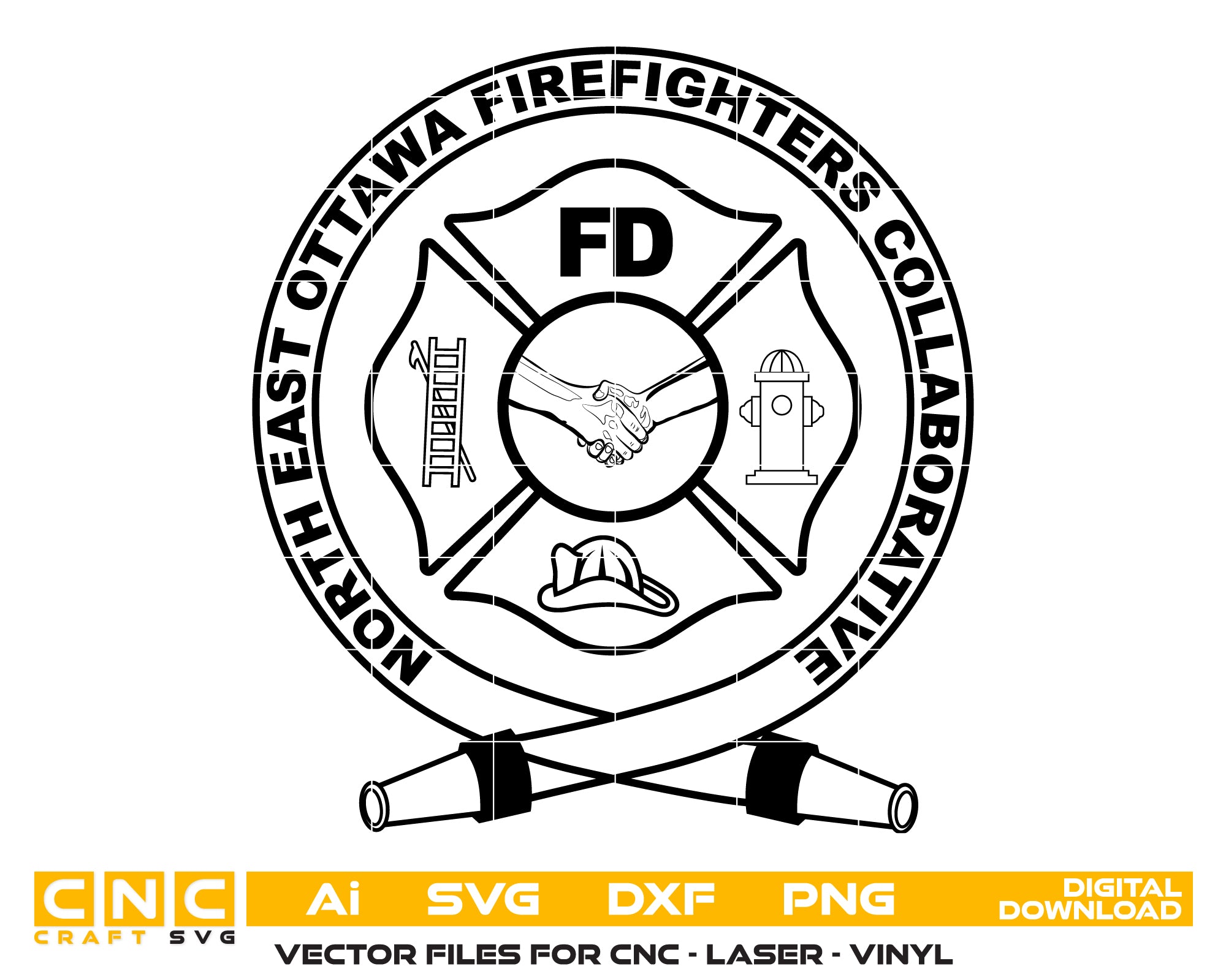 North East Ottawa Firefighters Collaborative Logo