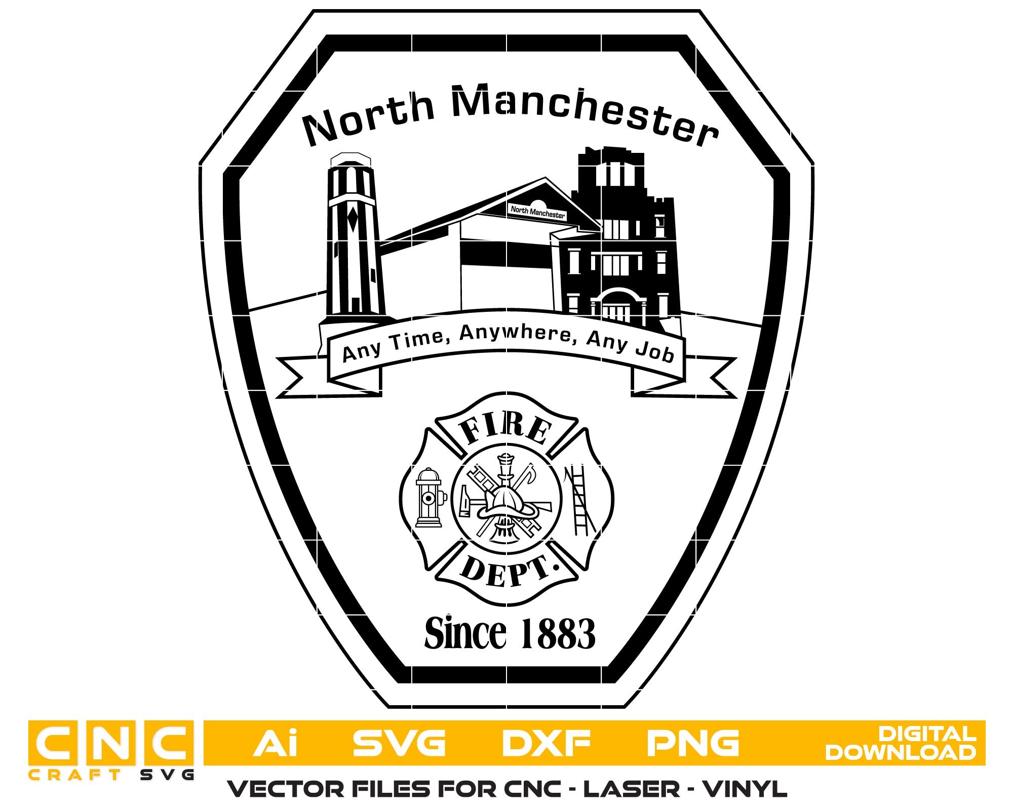 North Manchester Fire Department Badge SVG