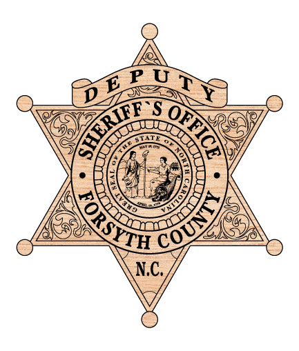 Forsyth County Deputy Sheriff’s Office Badge SVG, North Carolina Sheriff Badge Vector, Forsyth County Law Enforcement SVG, NC Sheriff Emblem, Deputy Badge Design