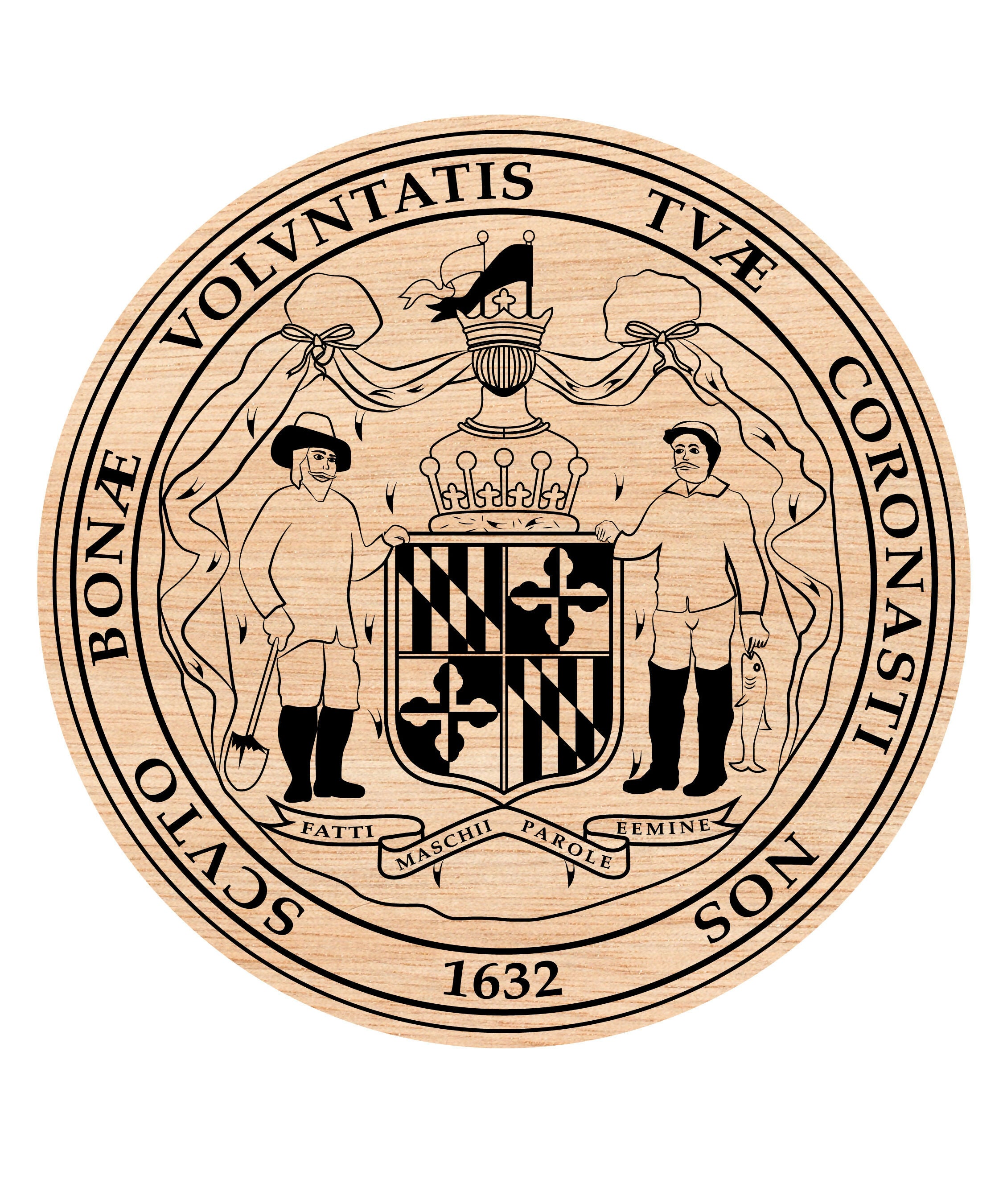 The seal of Maryland Seal svg vector Art Woodin