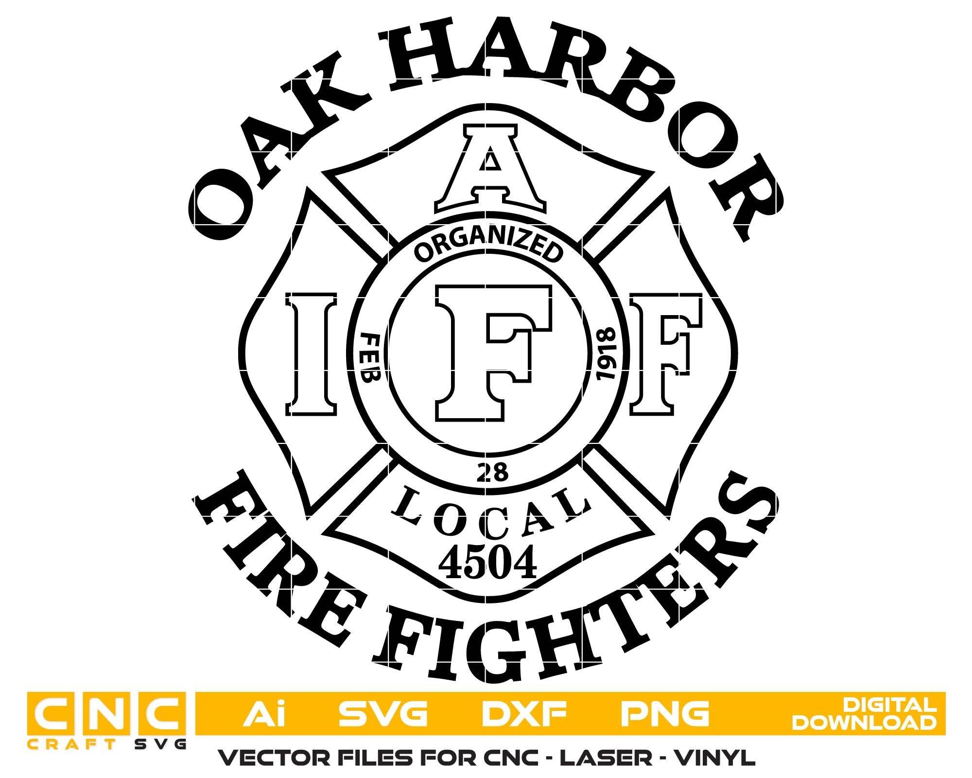 Oak Harbor Fire Fighters Logo, Washington