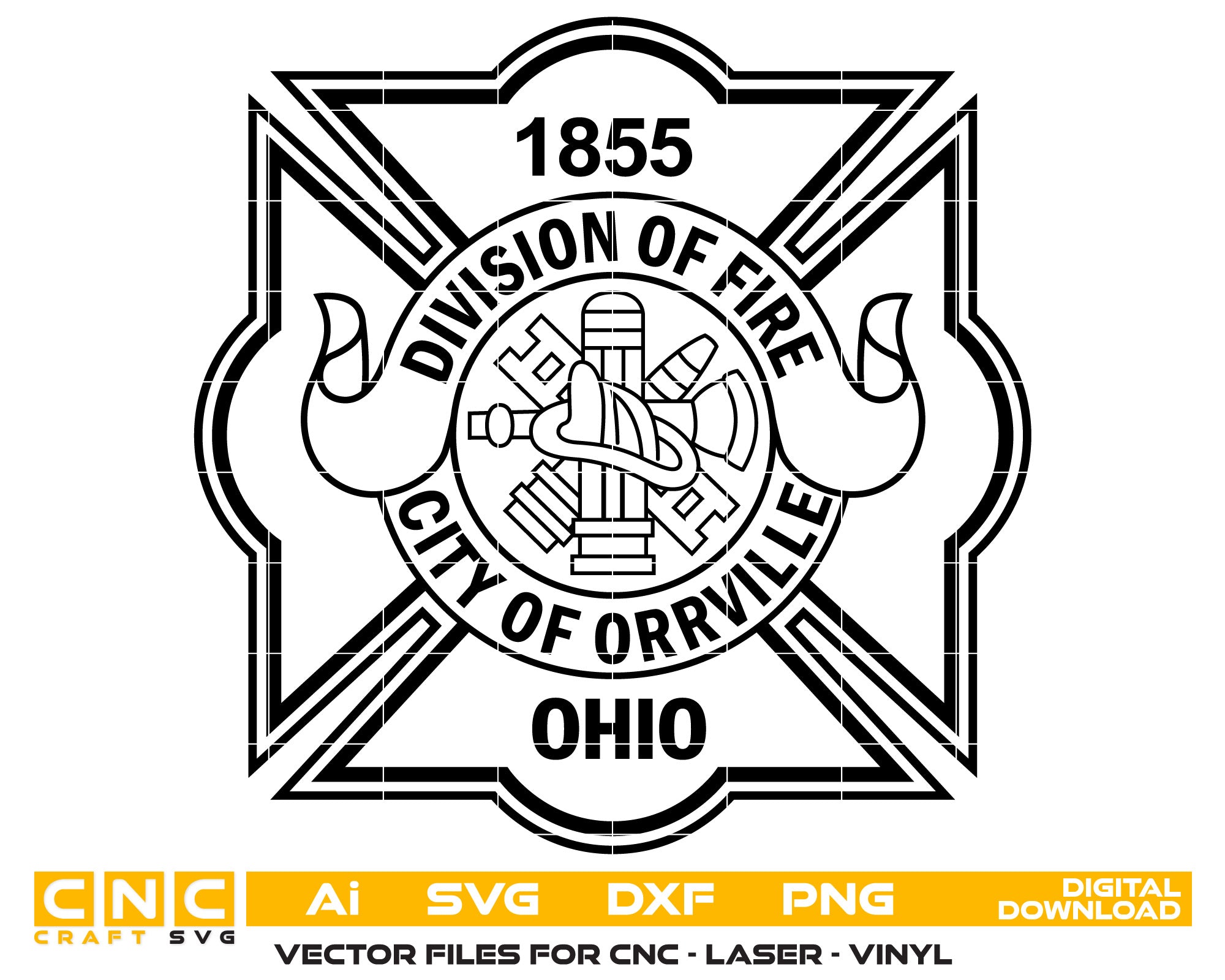 Ohio City of Orrville Division of Fire Badge