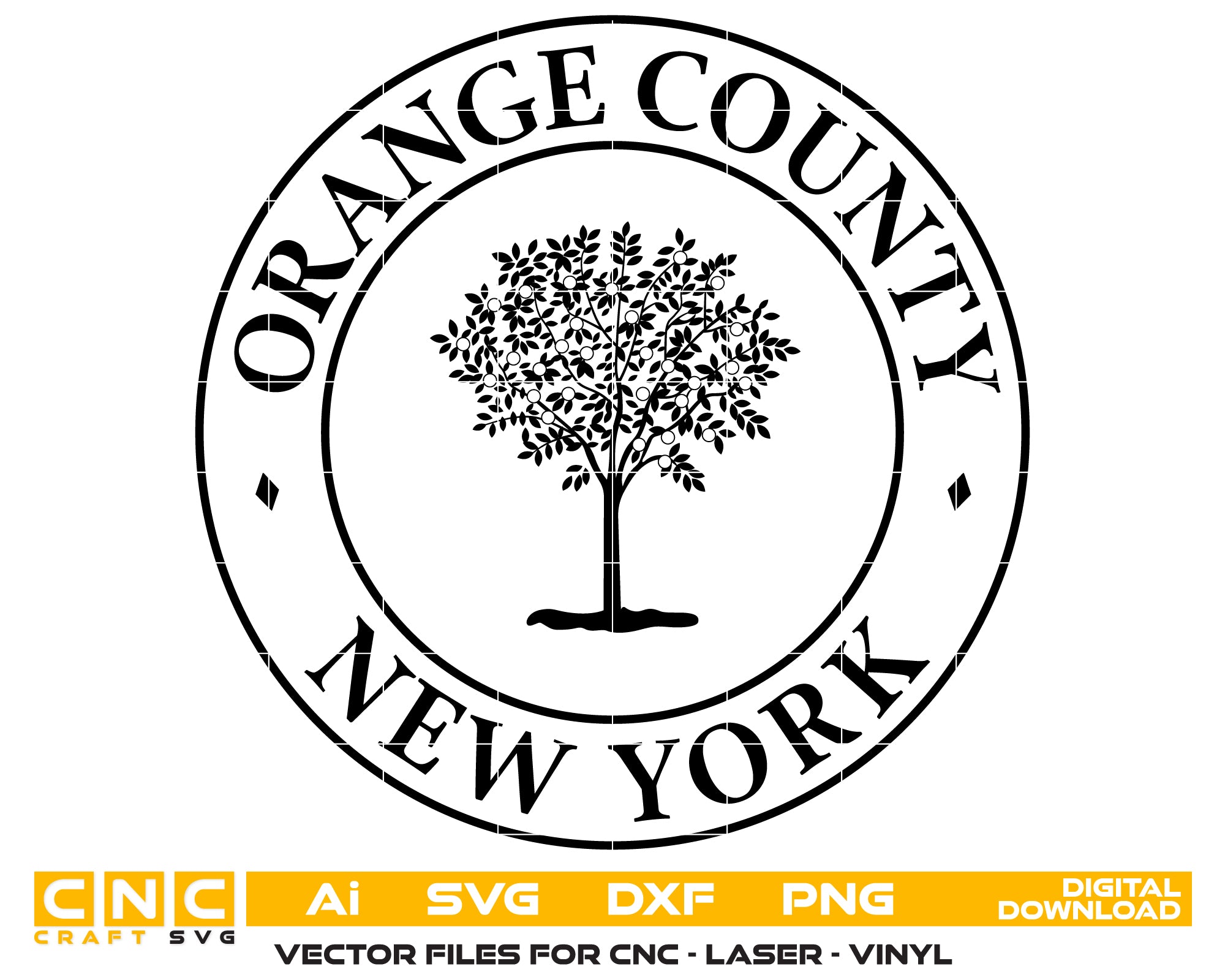 Orange County New York Seal Svg