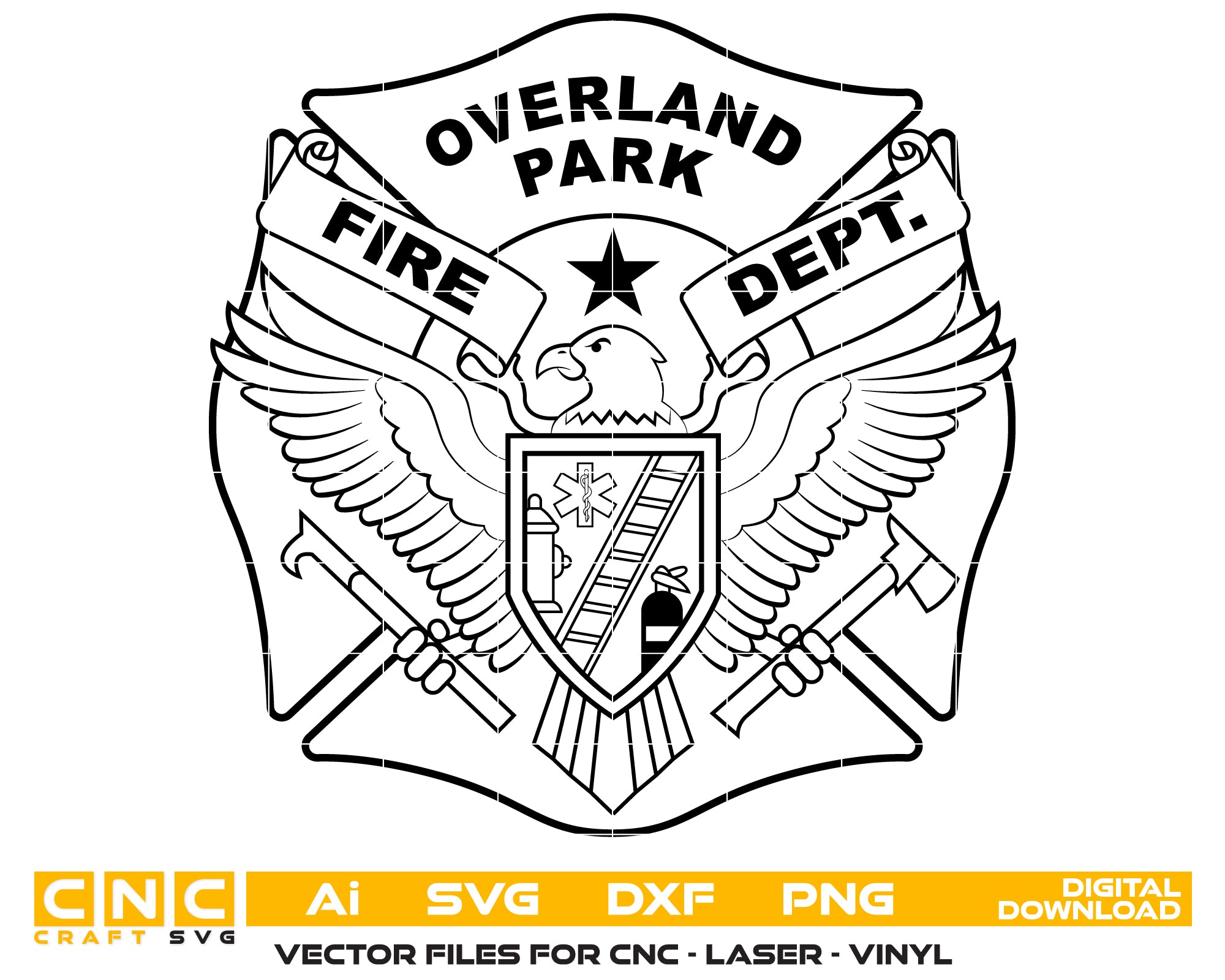 Overland Park Fire Department Logo SVG, Overland Park Firefighter Emblem, Fire Department Logo Vector, OPFD Logo SVG, Overland Park Fire Badge
