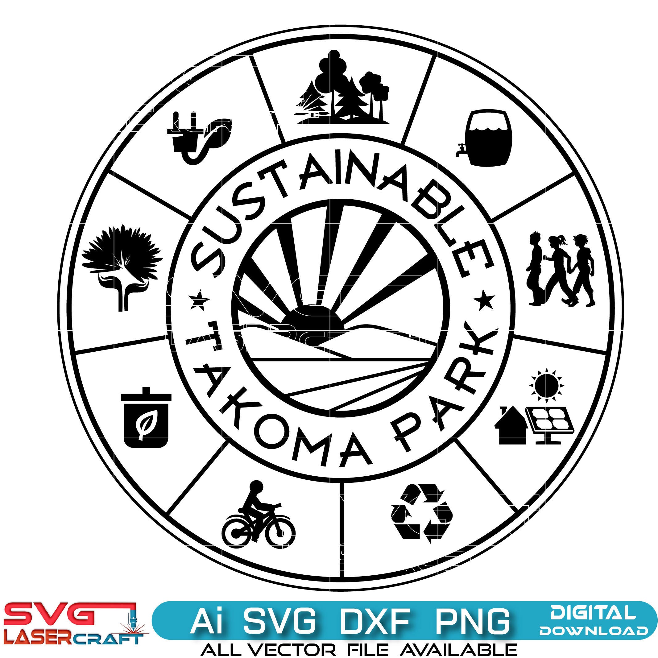 Sustainable Takoma Park Seal Svg