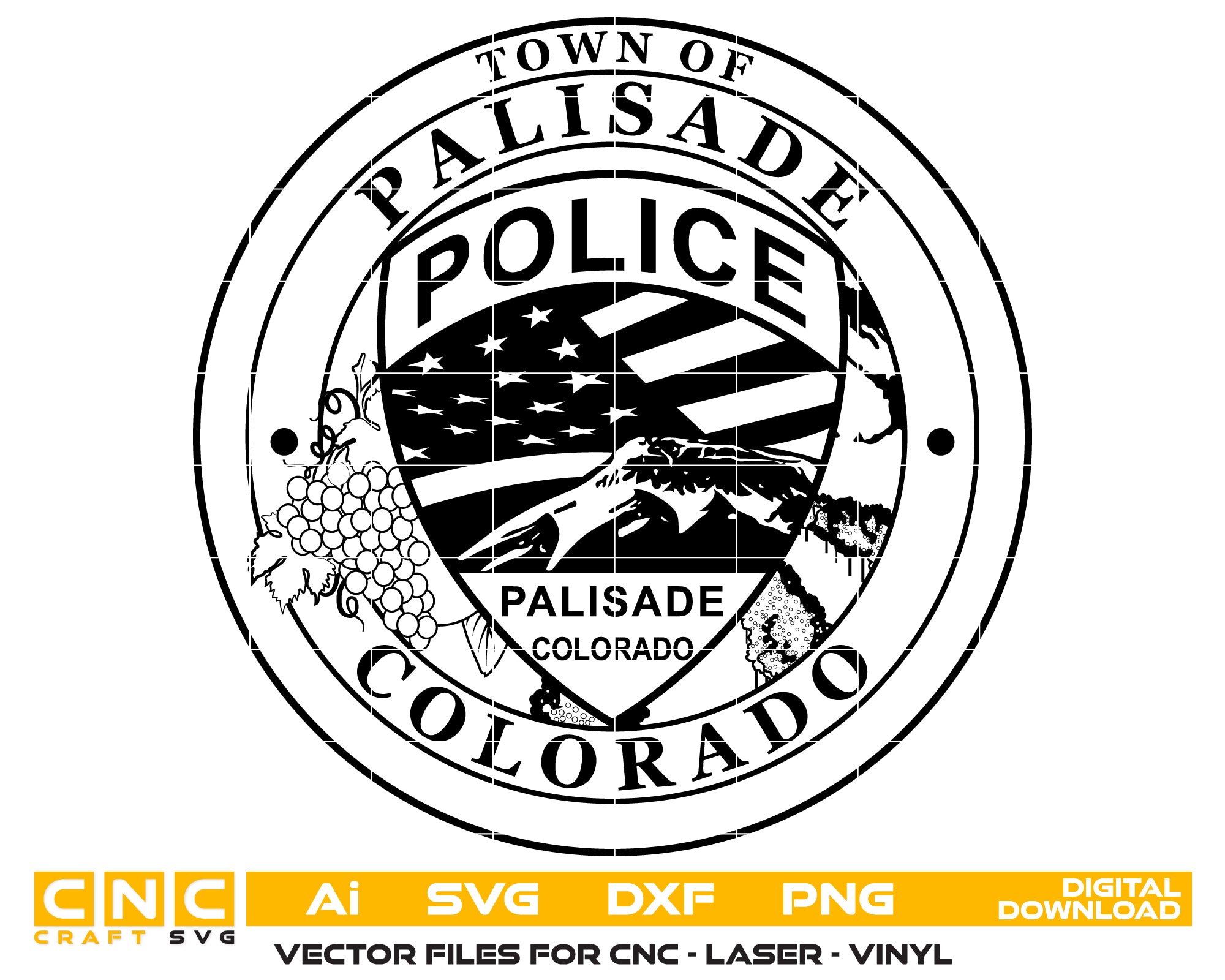 Palisade Police Department Patch SVG