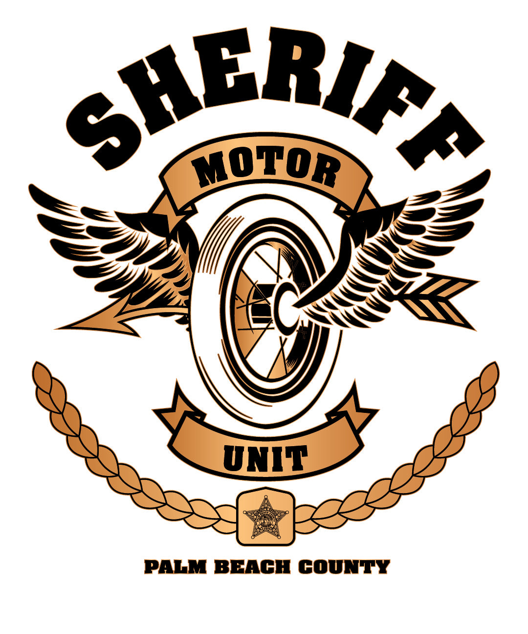 Palm Beach County Sheriff Motor Unit Badge SVG | Law Enforcement Emblem for CNC & Printing