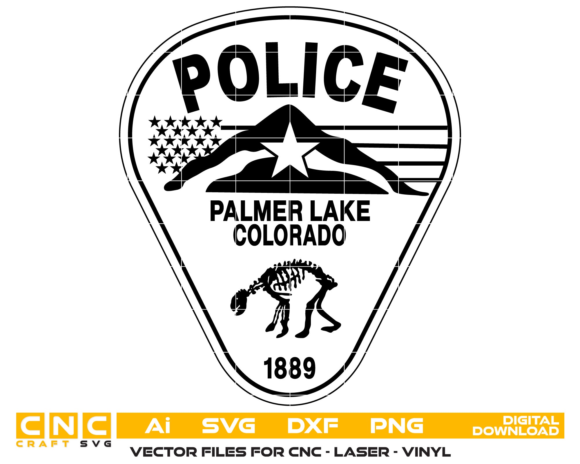 Palmer Lake Police Badge Colorado