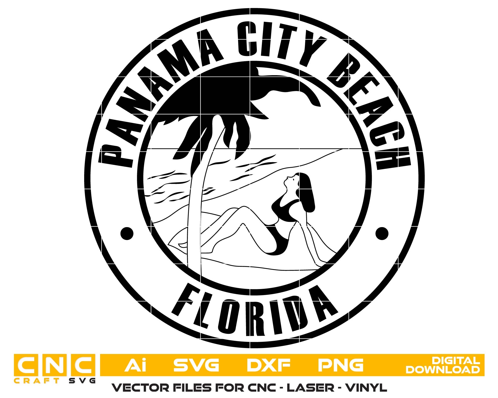 Panama City Beach Florida Seal, Panama City Seal, Panama City Logo Svg, Seal Svg
