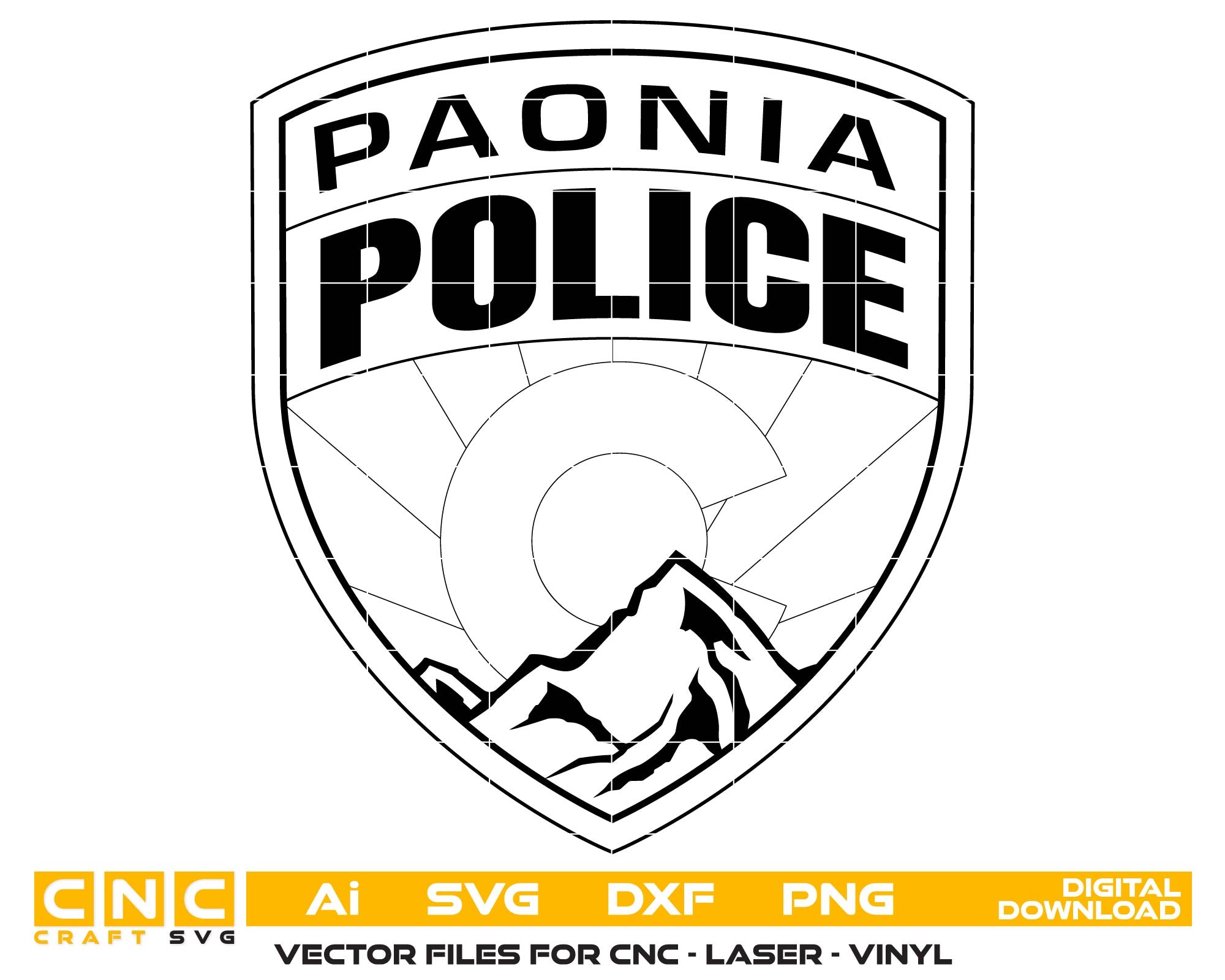 Paonia Police Department Patch, Colorado