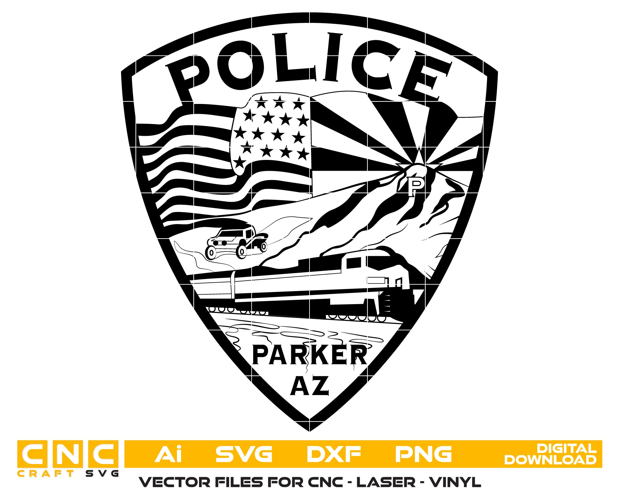 Parker Police Department Patch, Arizona