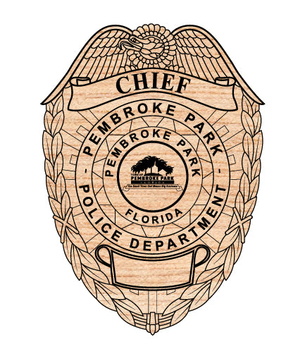 Pembroke Park Police Chief Badge SVG, Pembroke Park Florida Police Badge Vector, Pembroke Park FL Police SVG Emblem, Florida Police Chief Badge SVG, #support