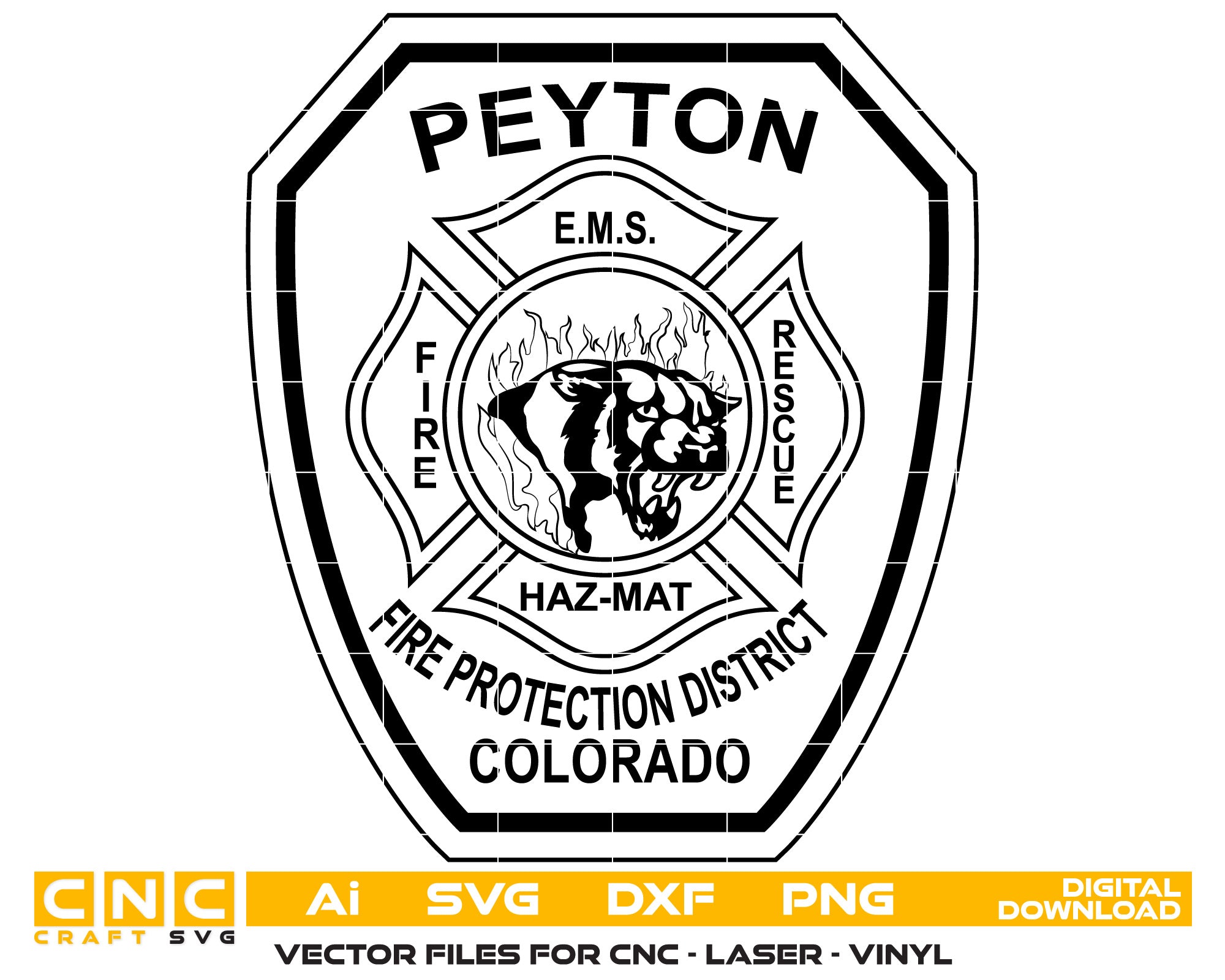 Peyton Fire Protection District Badge SVG